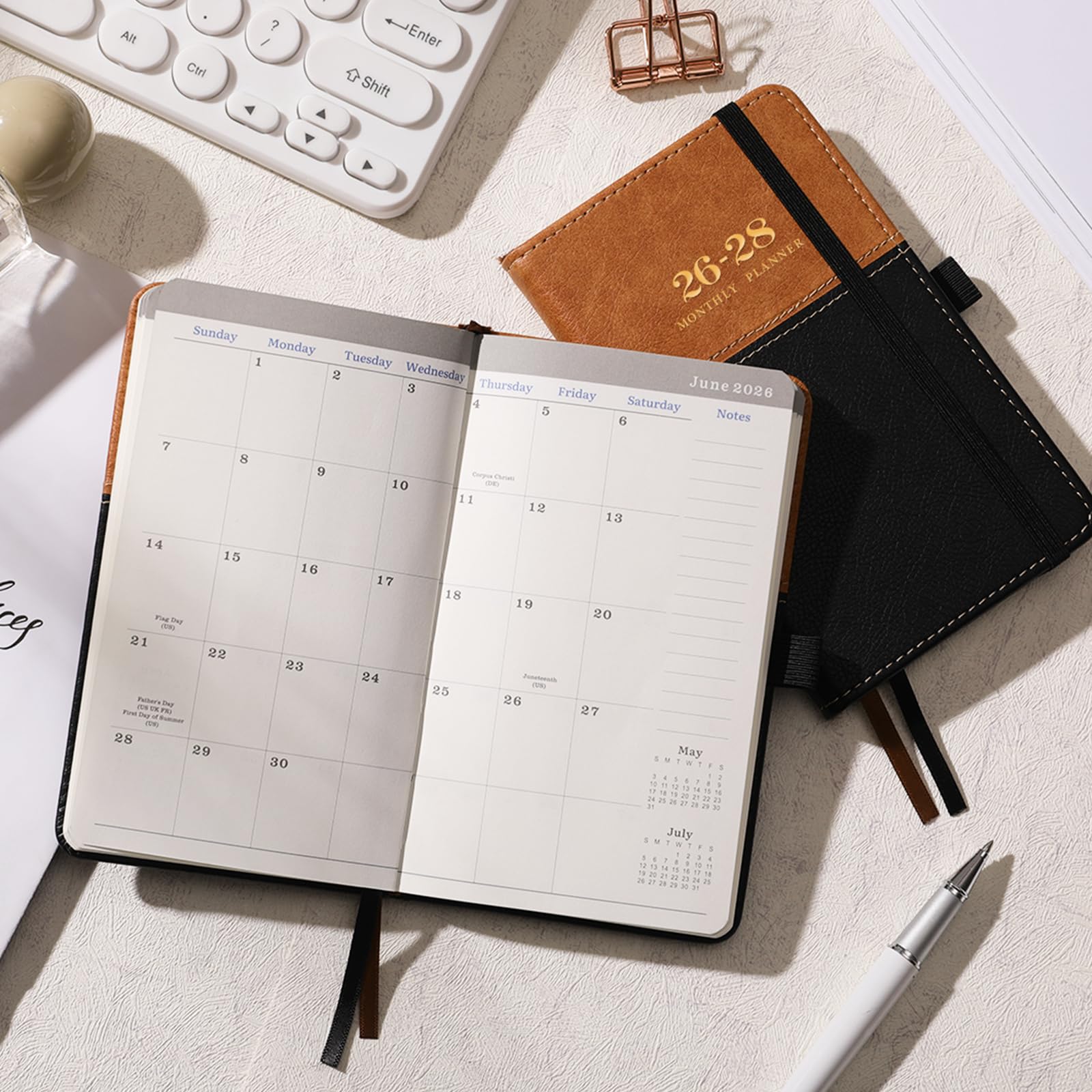 Journaltastic 2026-2028 Pocket Planner/Calendar - 3 Year Monthly India