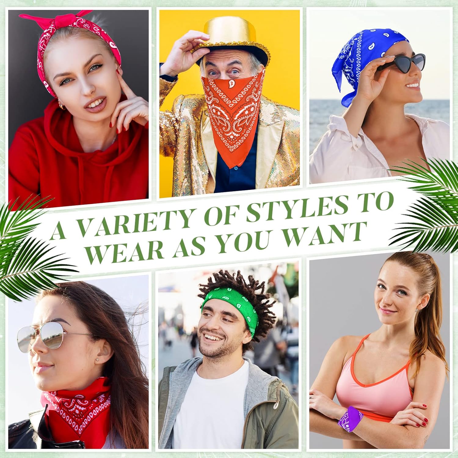 Handepo 200 Pcs Bandanas Bulk Paisley Bandanas Unisex Head Wrap Scarf Cowboy Headband Handkerchief for Women Men - Image 4