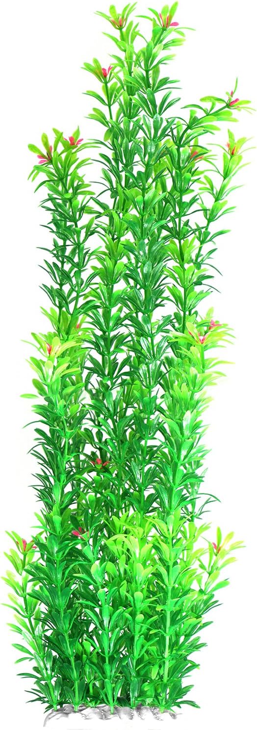 Tacobear Artificial Plastic Plant Green Aquarium Fish Tank Underwater Plant 20 inch Aquatic Plants