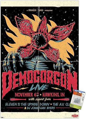 Miniatura 6 de Netflix Stranger Things - Póster de pared en vivo con alfileres de empuje