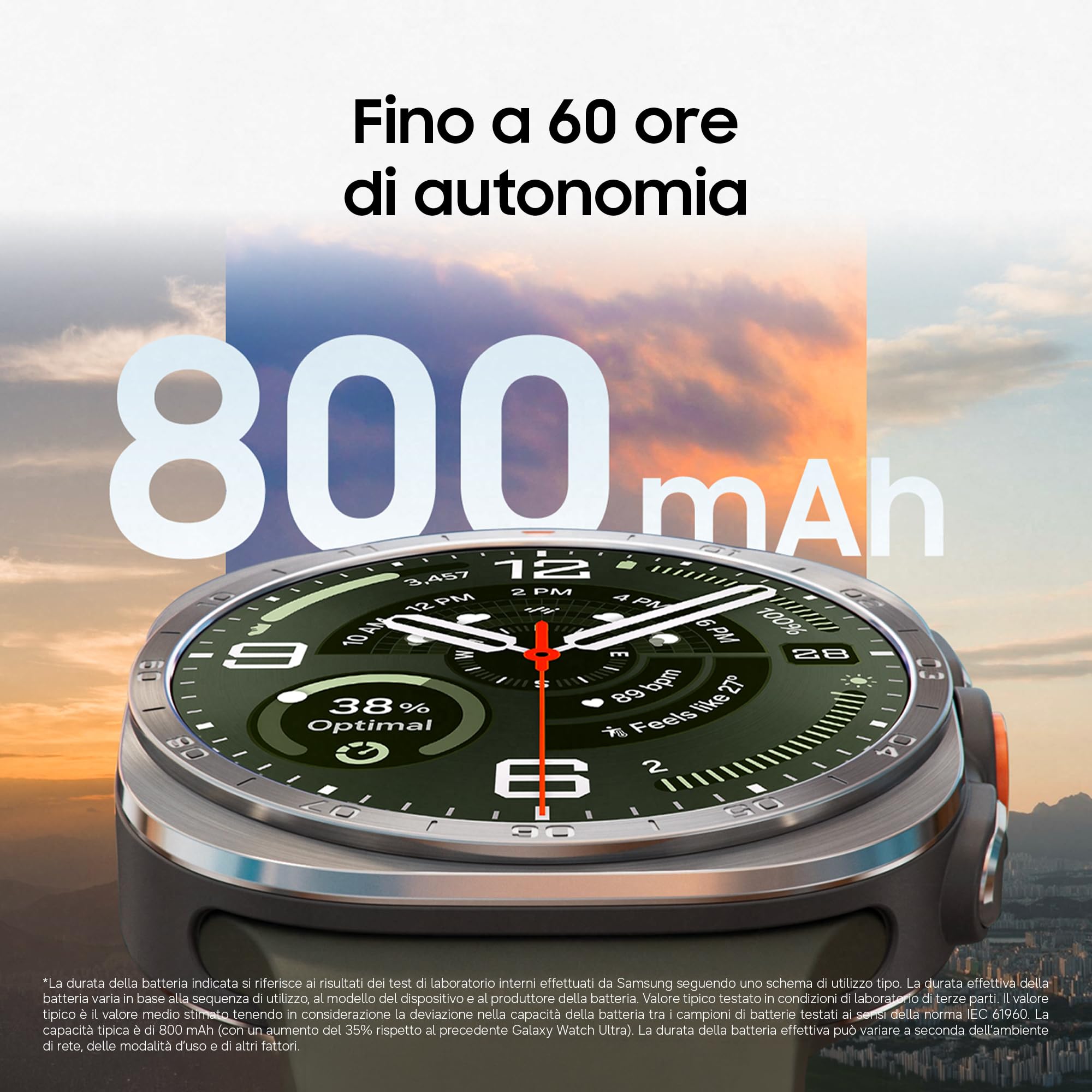 Samsung Galaxy Watch Ultra2, 47mm, Titanium Gray, LTE [Versione Italiana] | Design Resistente, 800mAh, IP69K, Luminosità 5000nit, Trail Run, Diving,10 ATM, SOS, Punteggio Energetico, Benessere Cardiaco