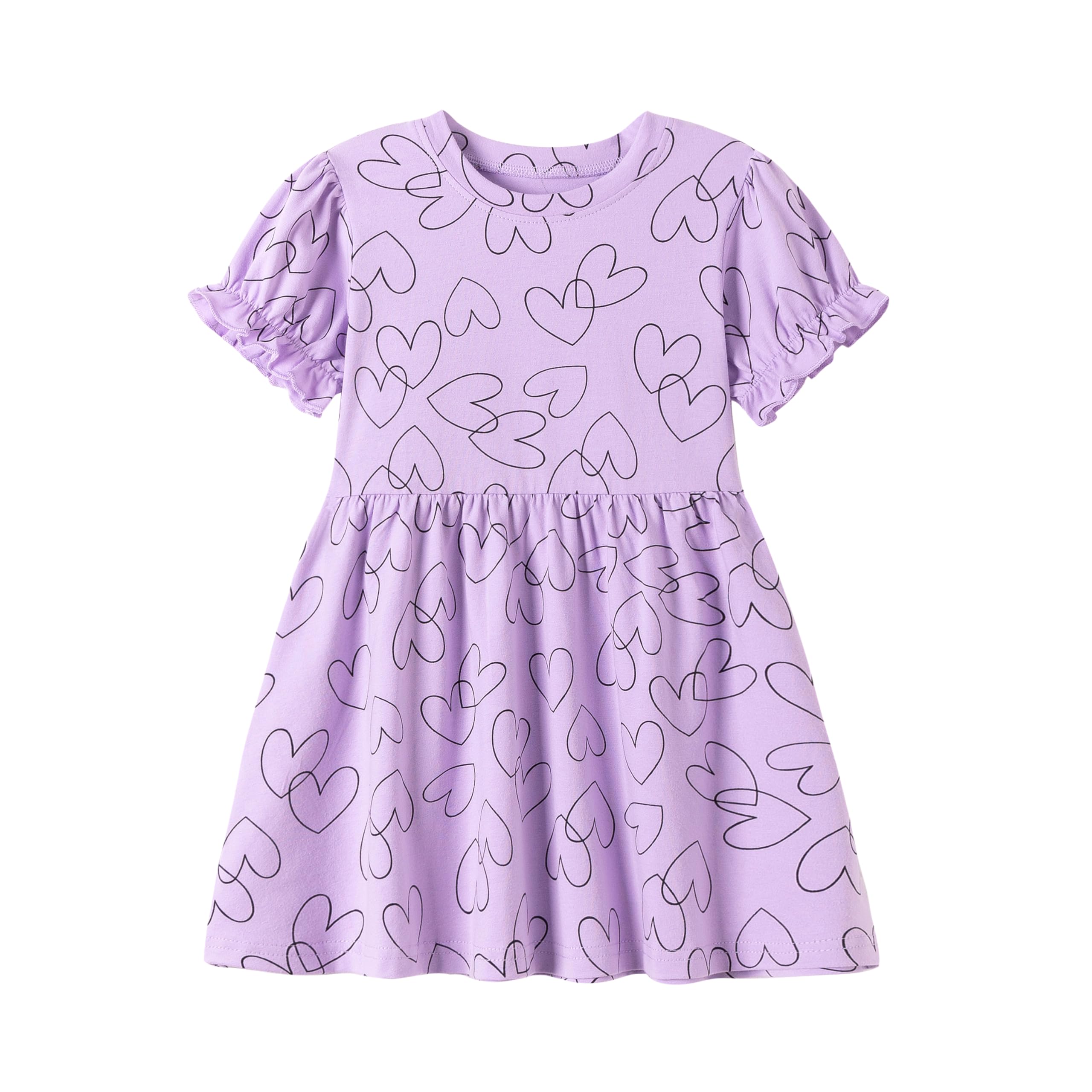 Vestido Niña Unicornio Vestidos Manga Algodón Animal Flores Verano Casual Vestido 2-8 Años — view 10