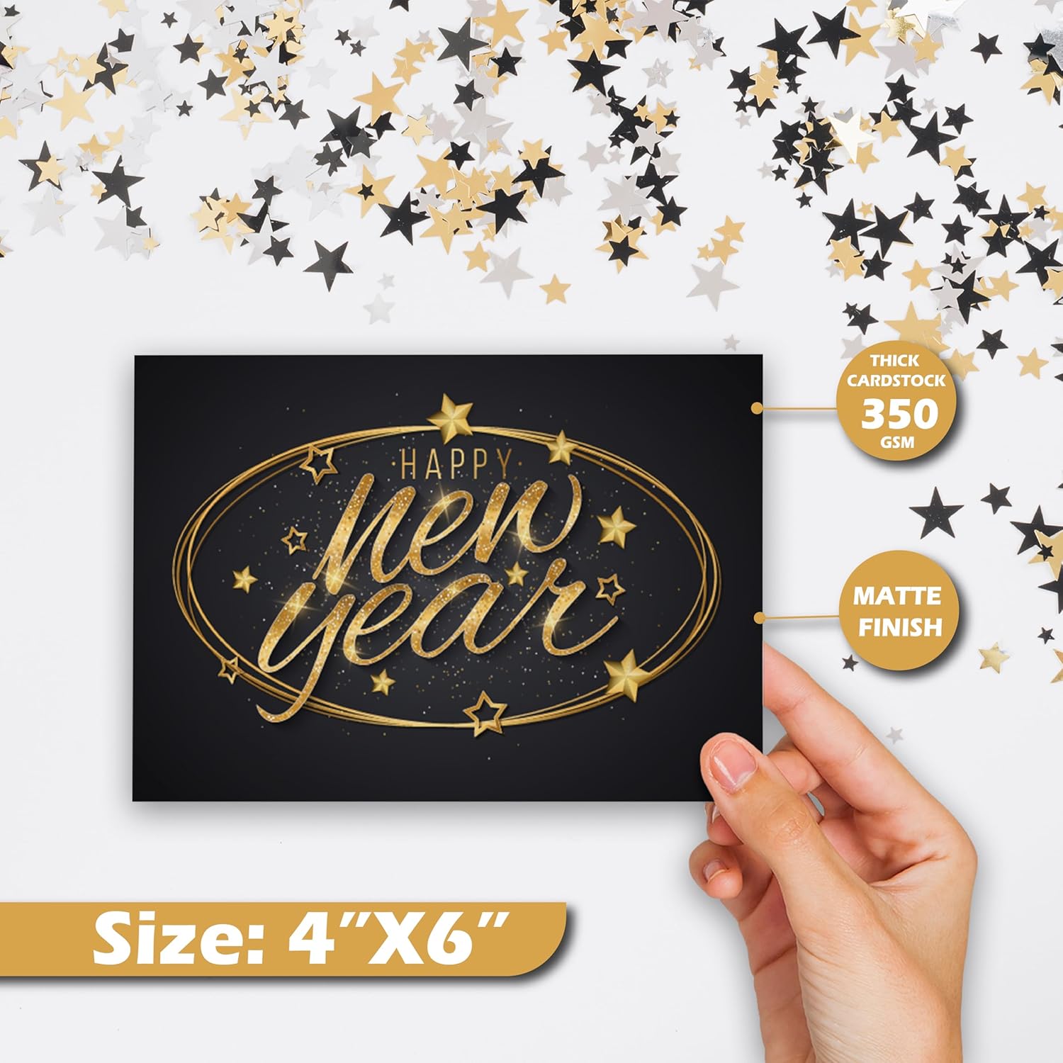 Happy New Year ポストカード (HGOLD-3)