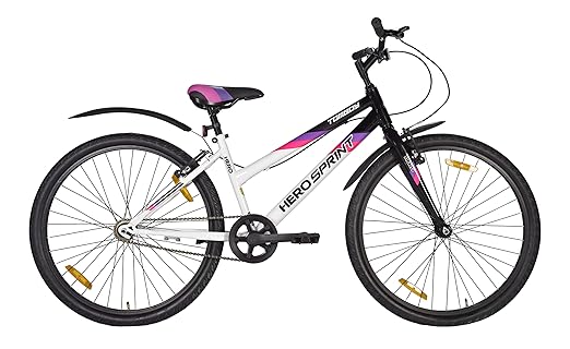 Hero Tomboy Hardtail Single Speed 26T Mountain Bike - White & Black, (STOM26WHBK03), Frame - 14.5 Inch Carbon Steel