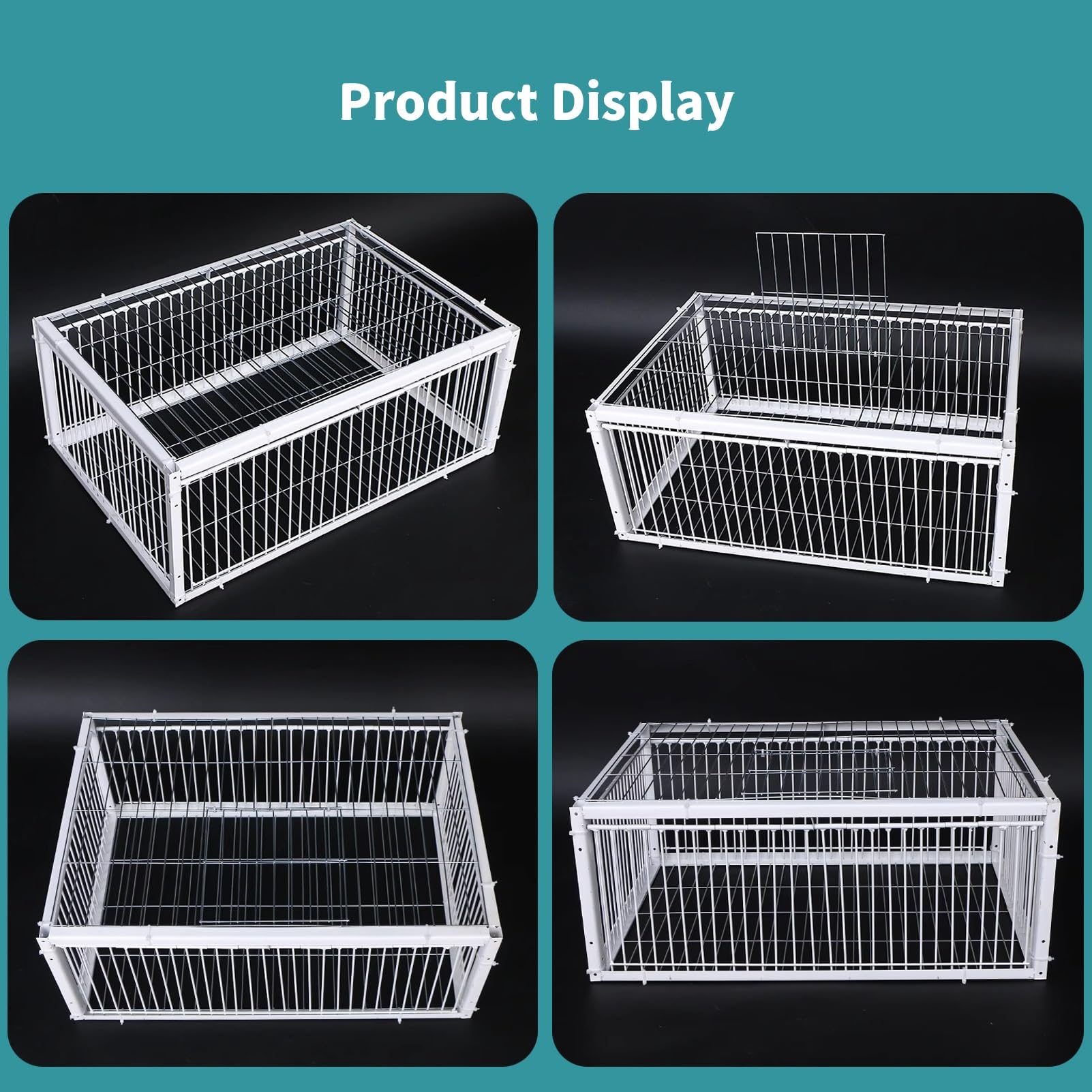 Jaula trampa para pollos y pájaros, jaula humana para animales vivos con puerta de entrada unidireccional, trampa para palomas con control de metal con diseño a prueba de escape, fácil montaje ( Size