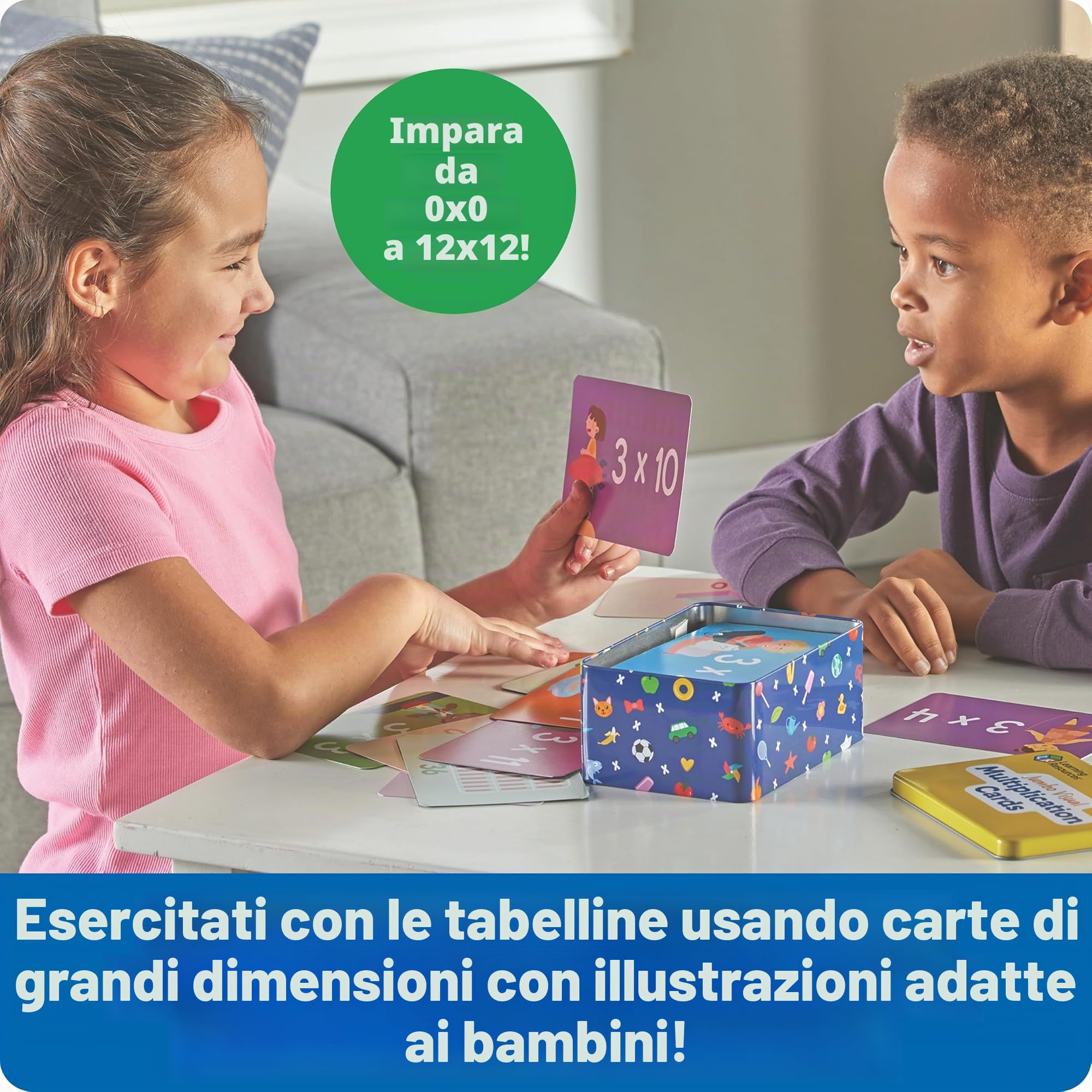 Learning Resources Carte Jumbo per Moltiplicazioni Visive, età 7+