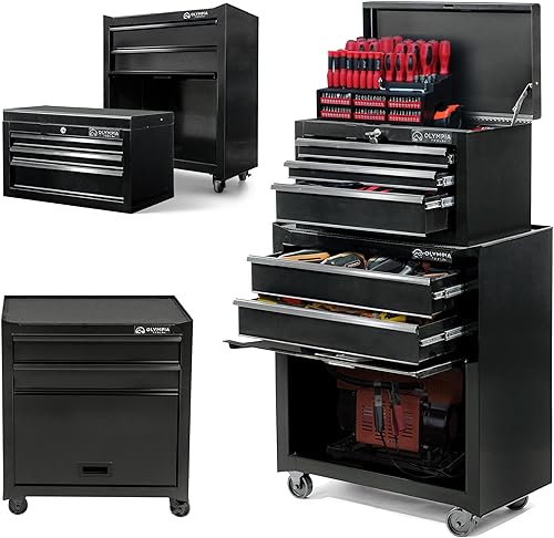 Miniatura 9 de Olympia Tools Armario de herramientas con cajón, caja de herramientas con rodamiento de bolas, cajones totalmente extensibles, herramientas y