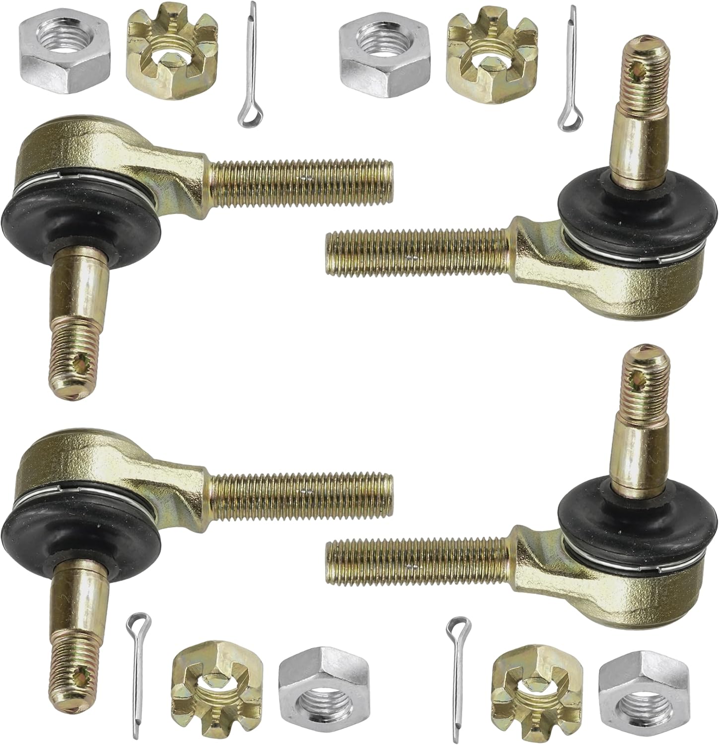 Caltric Two Sets Of Tie Rod End Kit Compatible with Polaris Outlaw 90 2007 2008 2009 2010 2011 2012 2013