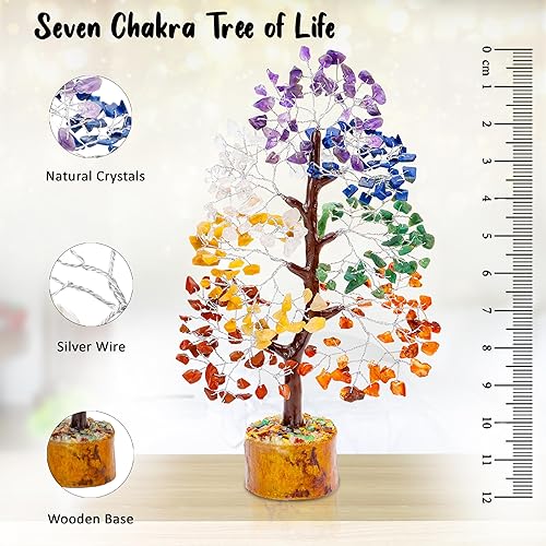 Miniatura 4 de Árbol de cristal de cuarzo transparente, árbol de piedras preciosas para energía positiva, bonsái, piedra de chakra corona, Feng Shui, árbol del