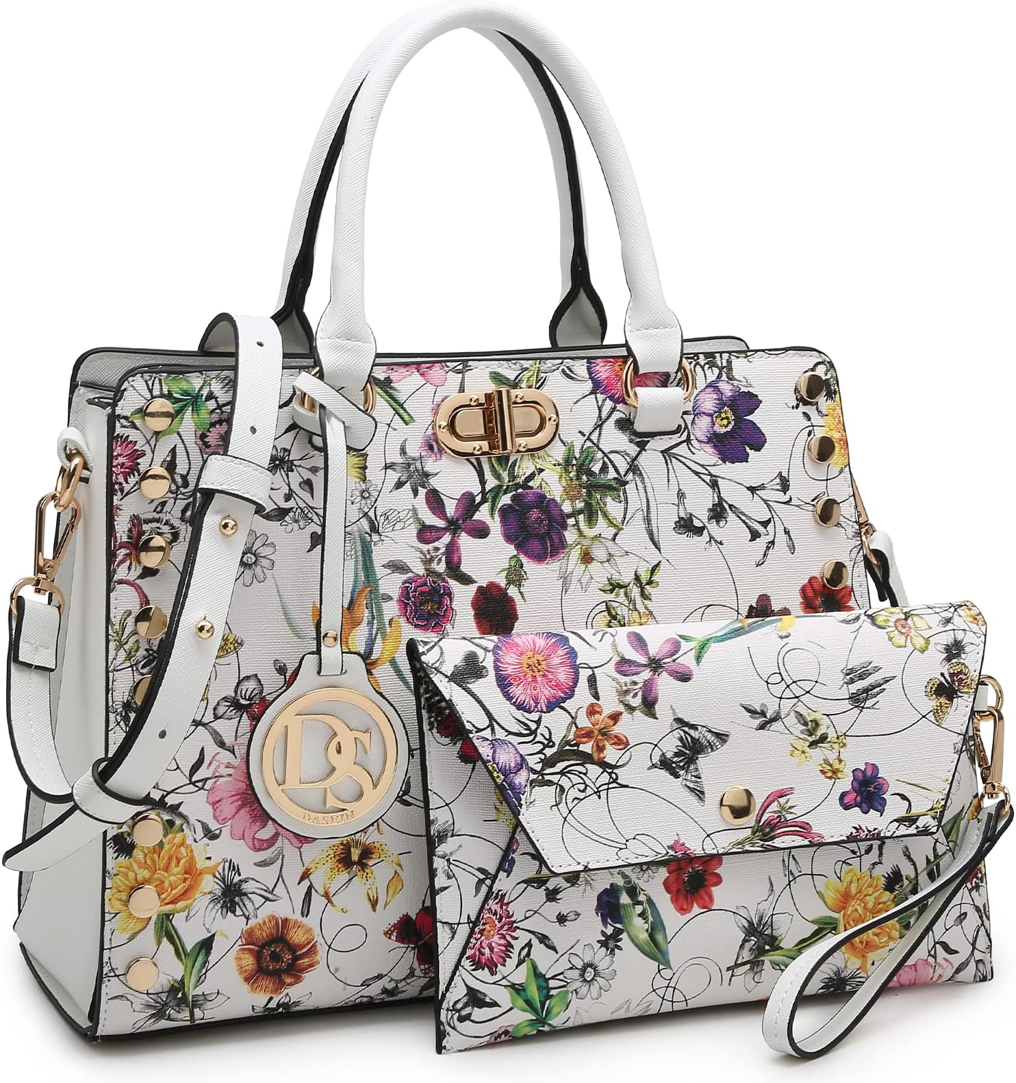 Dasein Purses and Handbags for Women Satchel Bags Top Handle Shoulder Bag Work Tote Bag With Matching Wallet