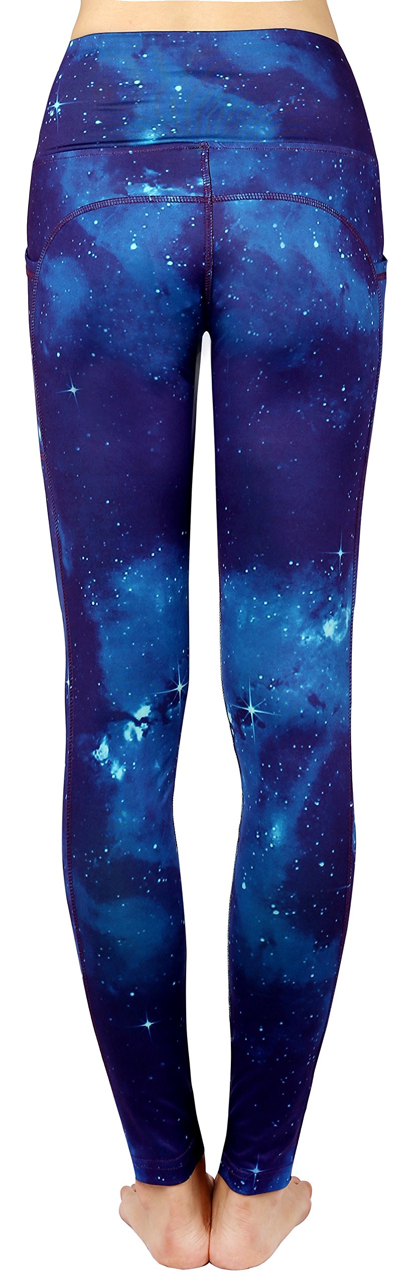 Leggings de mujer estampados para la práctica de yoga con control de abdomen y bolsillo, Moderno / Equipada, XXL 4
