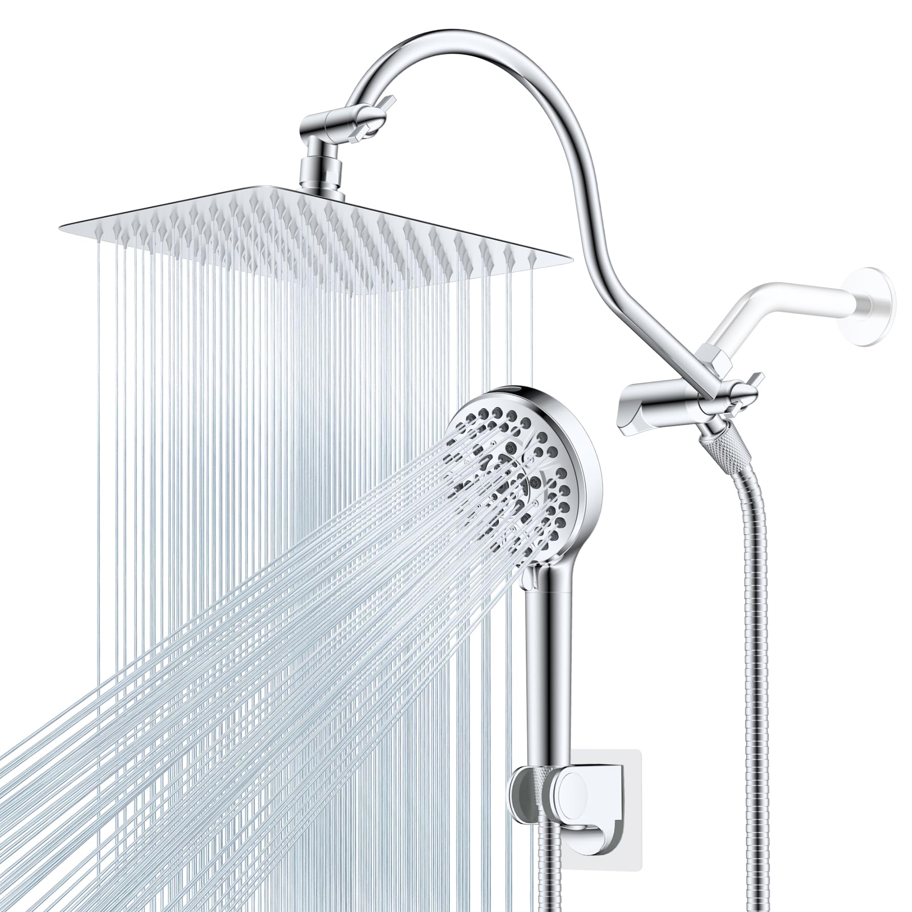 Hibbent All Metal CUPC Certified Shower Head, 10'' High Pressure