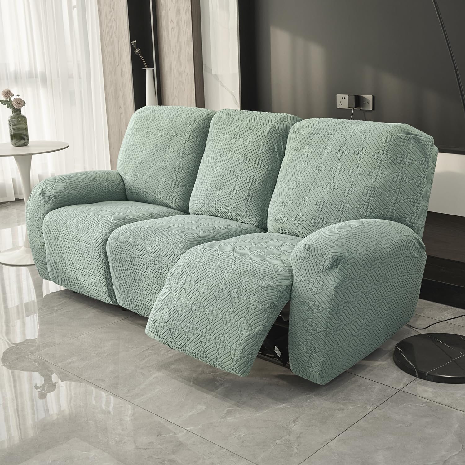 HOKIPO Recliner Sofa Cover - Navy Blue -29