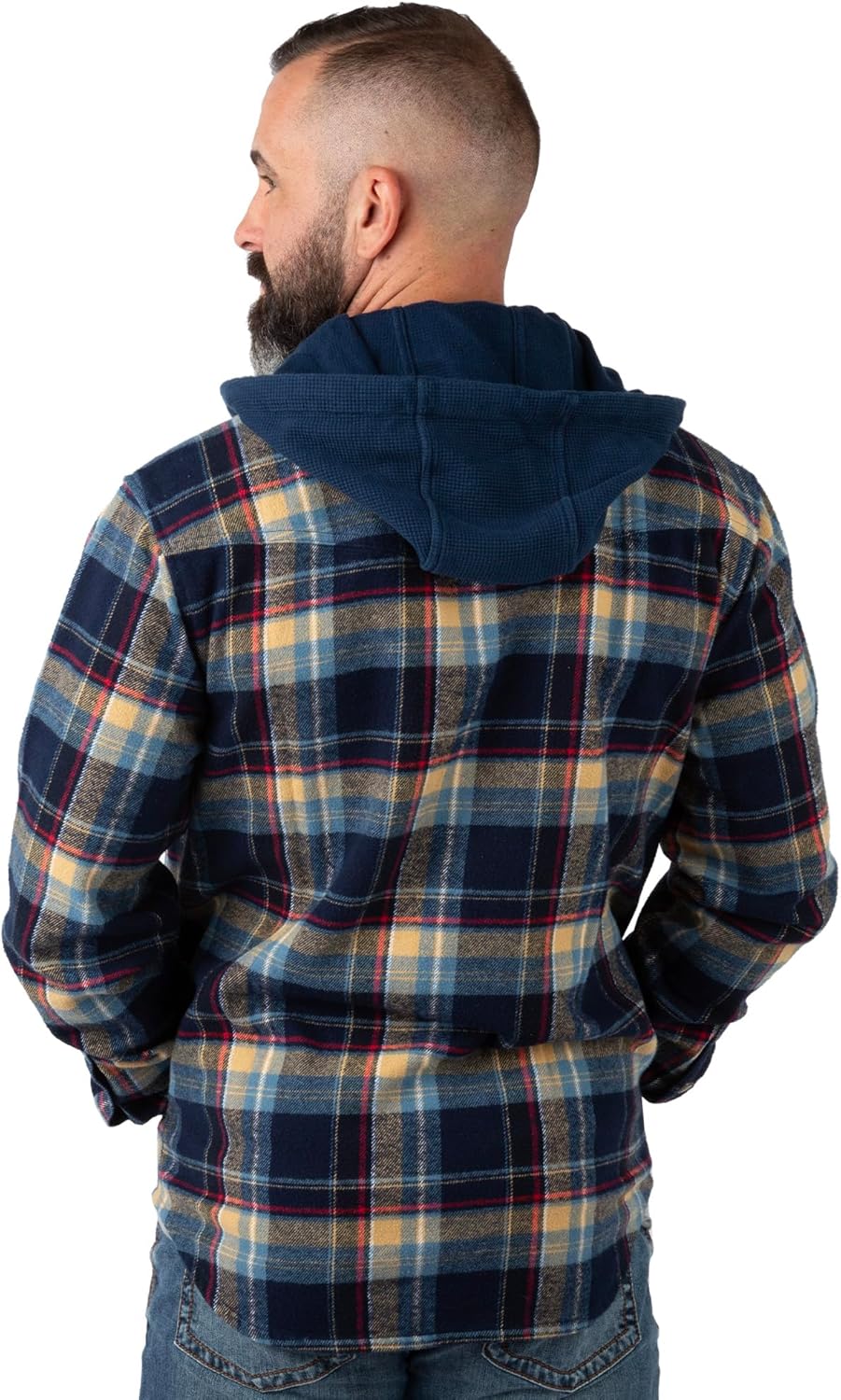 Field & Stream mens Widgeon Waffle Hooded Flannel Shirt - Image 3