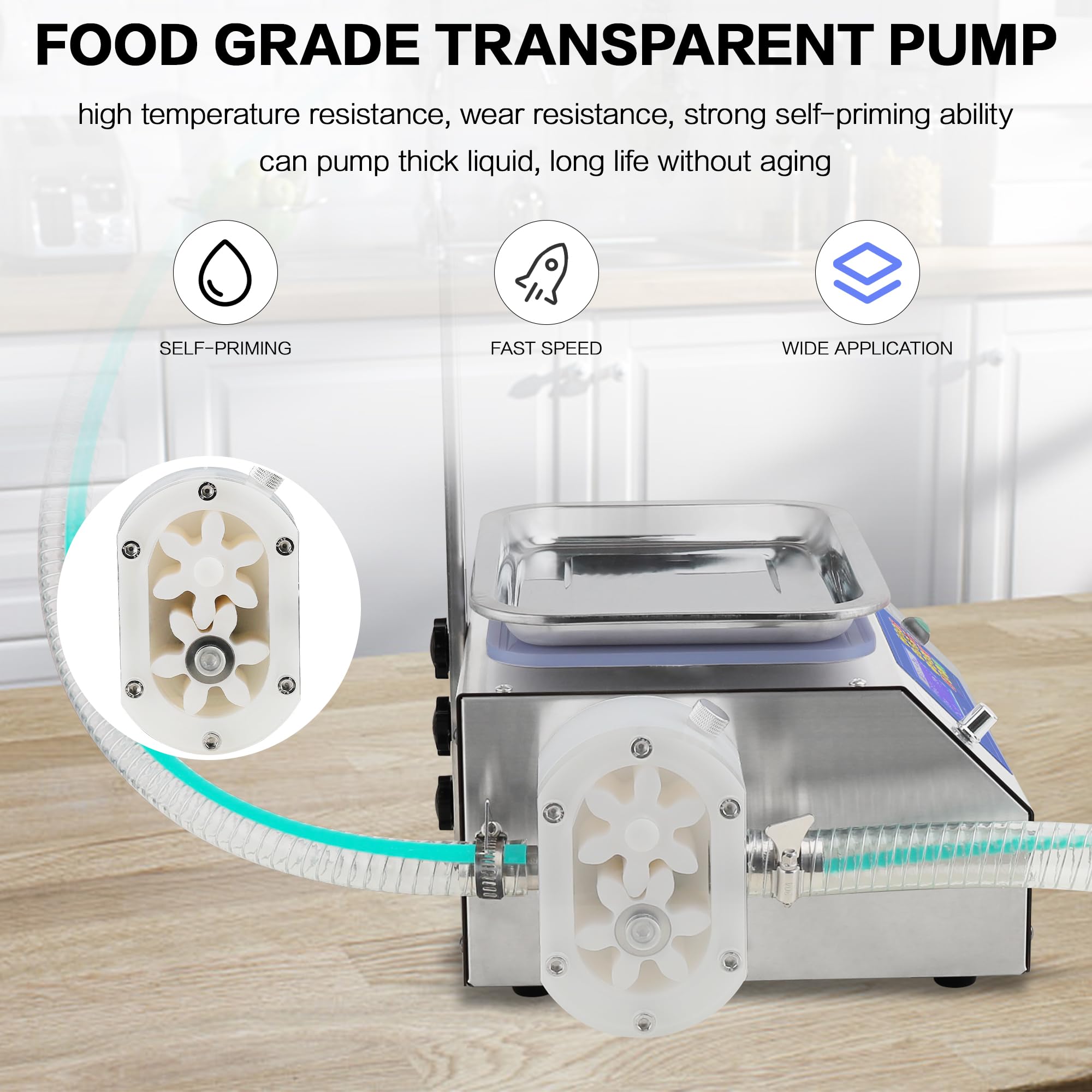 Efficiente riempitrice di liquidi, riempitrice di bottiglie da 20 ml-10000 ml, riempitrice per pesatura a pompa peristaltica per liquido viscoso di marmellata di miele