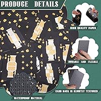 Vista 3 de Zubebe 24 barajas de cartas impermeables de plástico negro dorado cartas de póquer impermeables de lujo para adultos, lavables, uso para fiestas