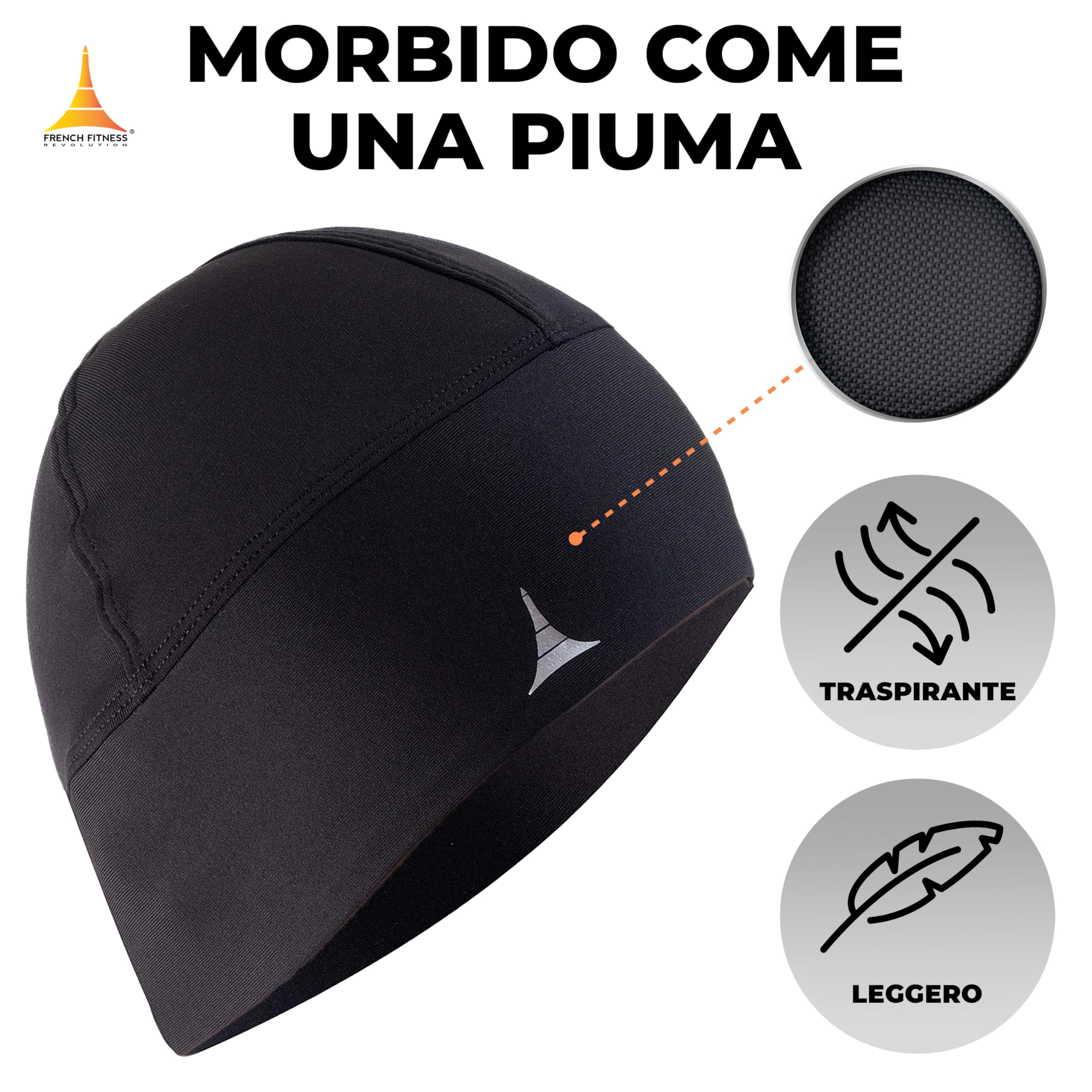Berretto Calotta per Casco, Traspirante Prestazioni ottimali Anti-umidità. Si Adatta sotto Il Casco.