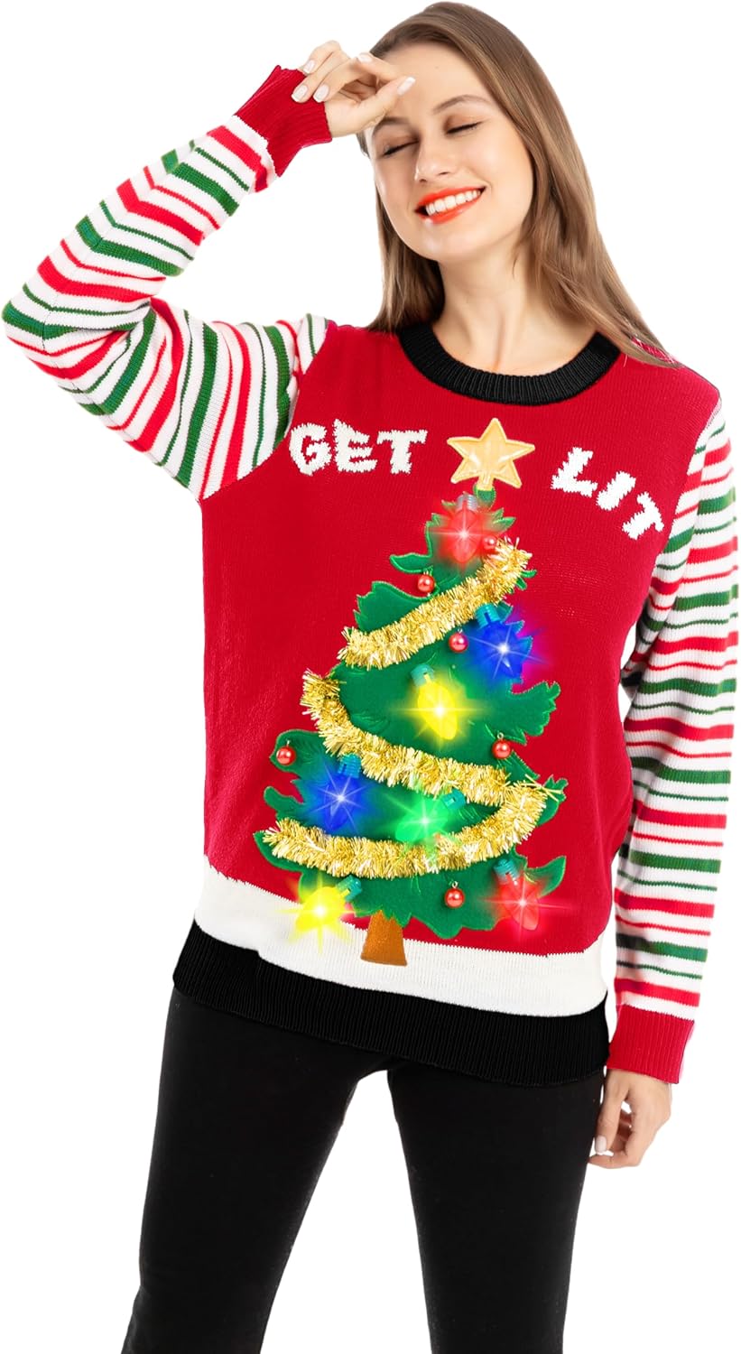 Sueter Mujer SuÃ©ter Feo Navidad Sudaderas Navideñas Niños JOYIN