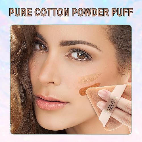 Miniatura 7 de Tizuxa 8pcs Soplos de polvo para el ajuste del polvo de la cara Triángulo Maquillaje Soplo de Polvo para Fundación Cosmética Suelta Velour