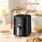 Friteuse à air numérique LIVINGbasics 6.5L | 8 menus préréglés, technologie Turbo 1500W, sans huile, arrêt automatique, protection contre la surchauffe