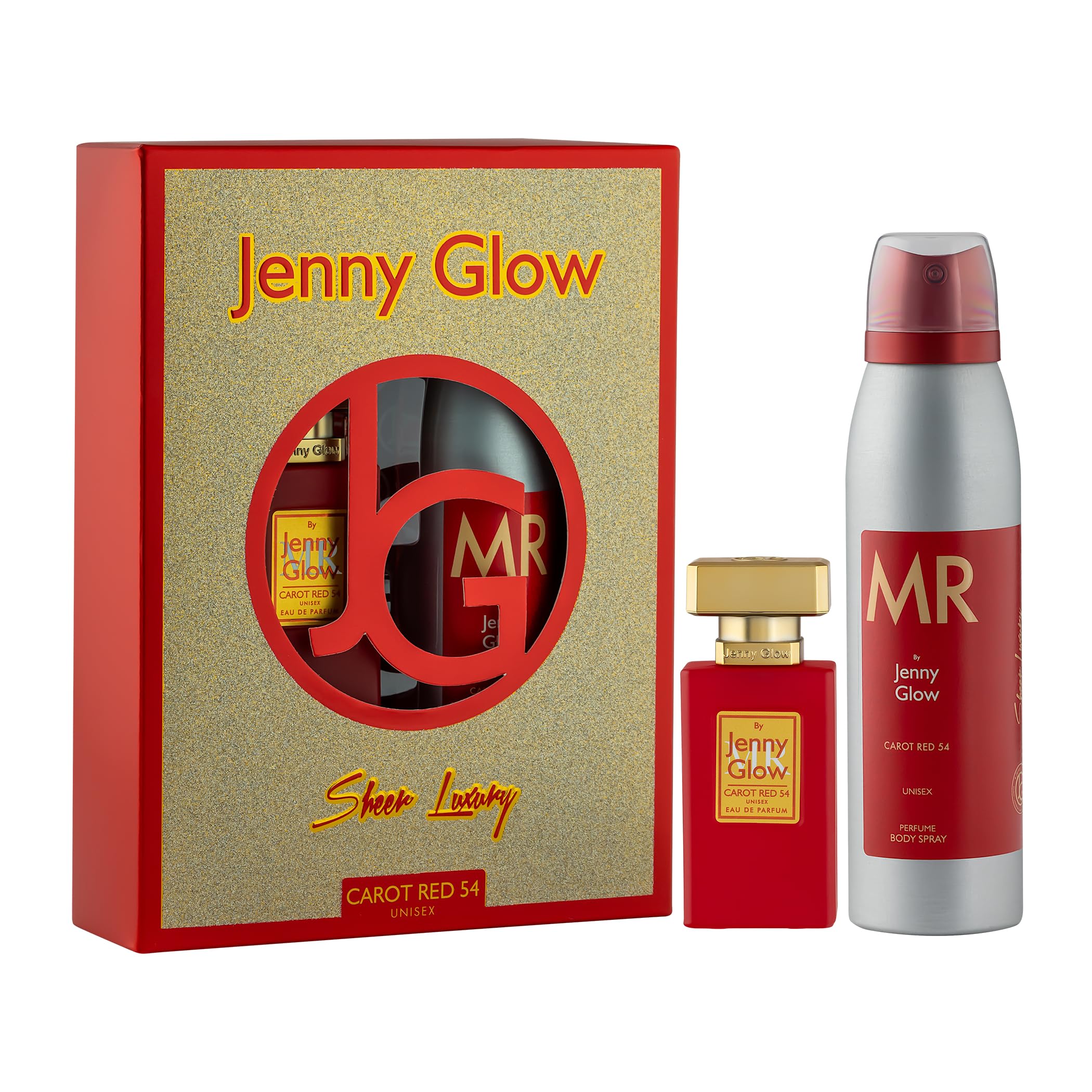 Jenny Glow Carot Red 54 2-Piece Unisex Fragrance Gift Set – 30ml Eau de Parfum & 150ml Body Spray – Long-Lasting Perfume-image-36