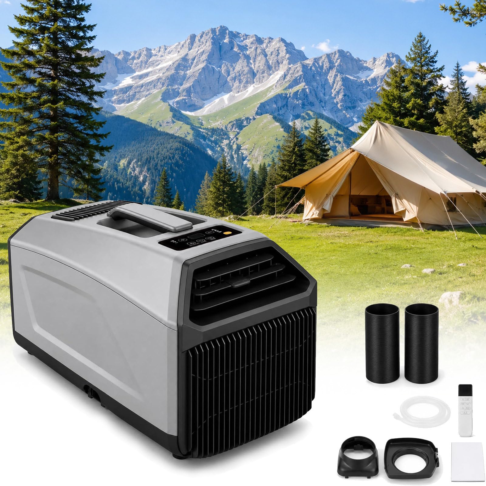 Aetereos Grey Portable Tent Air Conditioner 5000 Btu/1500W, Portable Ac