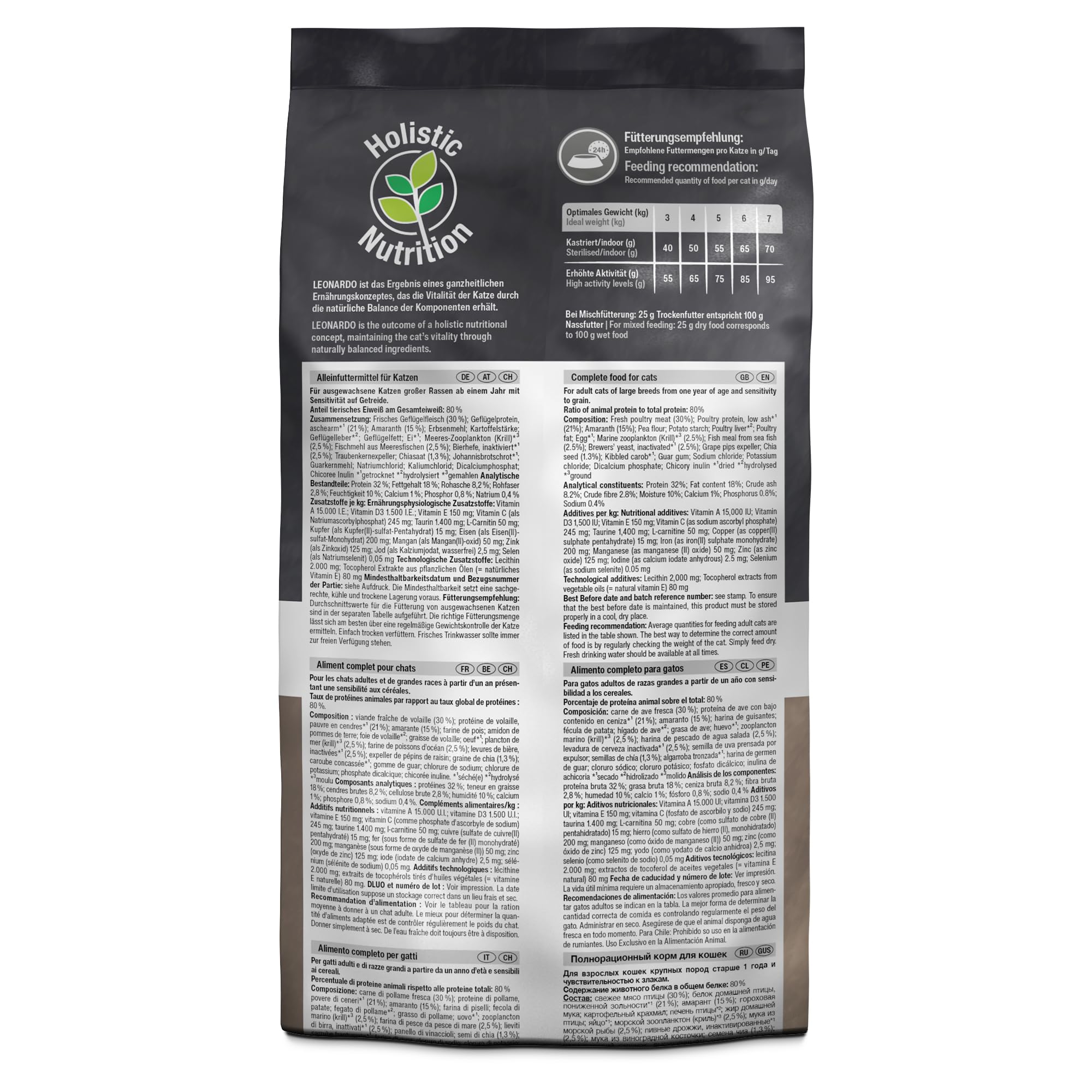 Pienso Gatos Sin Cereales Leonardo Adult GF Maxi [300g] Alimento Para Gatos | Alimento Seco Sin Cereales Para Gatos | Alimento Completo Para Razas De Gatos Grandes A Partir De Pienso Ownat Gatos