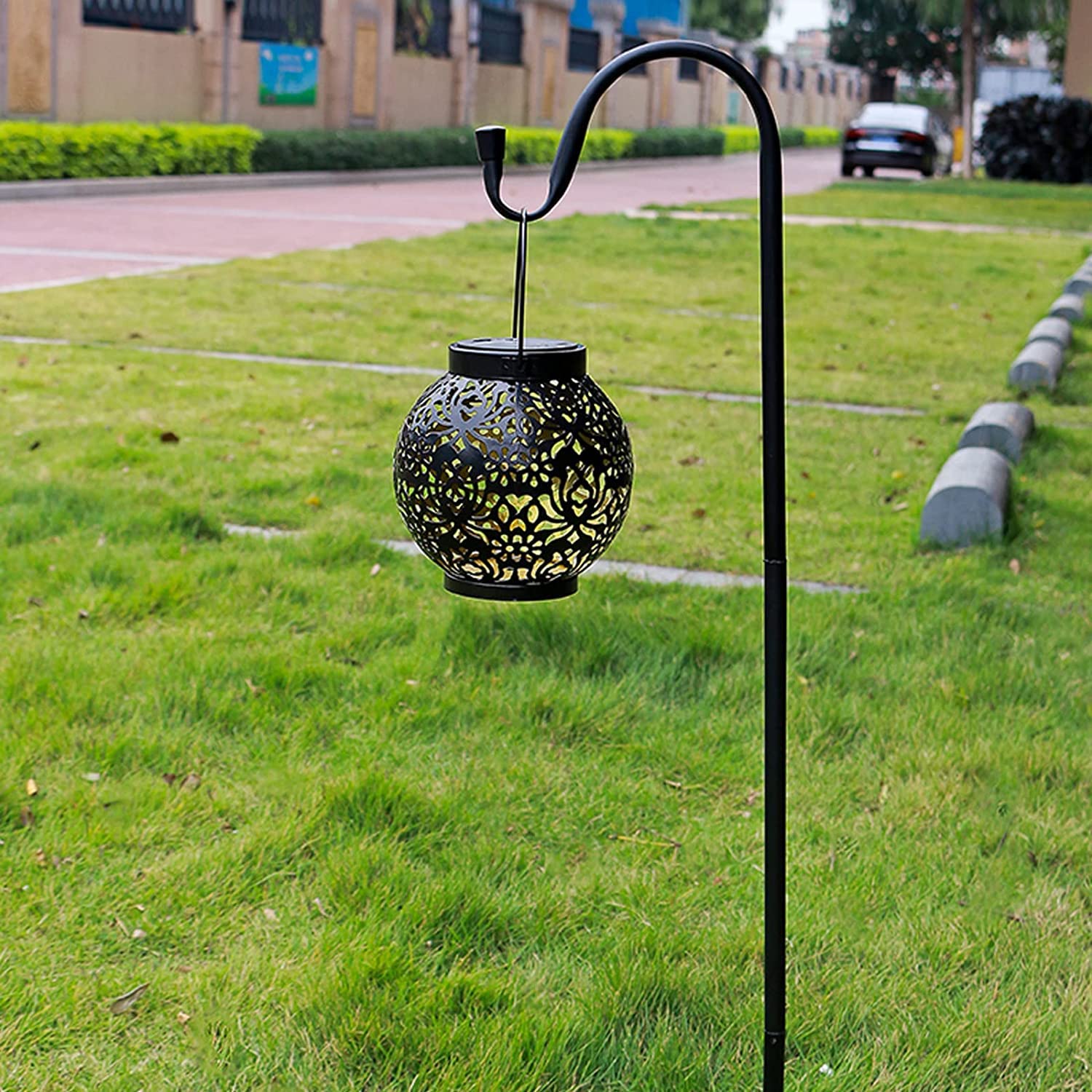 Schäferhaken für den Außenbereich, 200 cm, verstellbar, für Hochzeiten, Hängepflanzenkörbe, Solarleuchten, Vogelfutterspender, Gartenwerkzeuge, 4 Stück