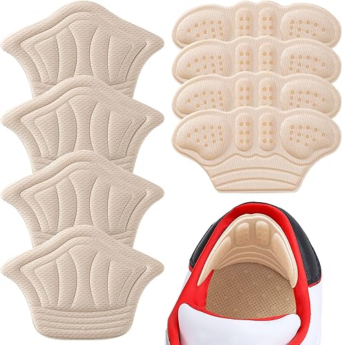 Insertos de cojín trasero del talón, beige (4pcs-beige+4pcs-beige)