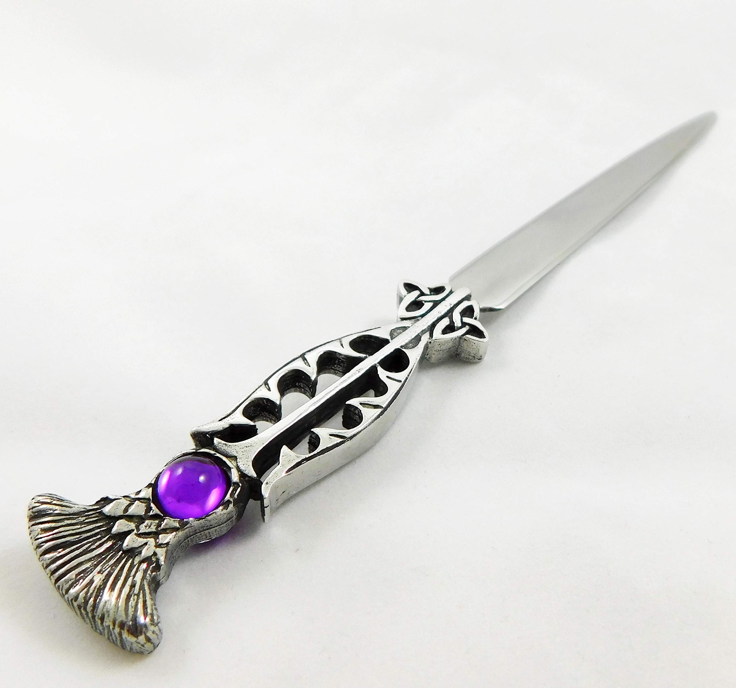 Seven Secrets ENGLISH PEWTER LETTER OPENER SCOTTISH THISTLE DESIGN MADE IN UK 2021