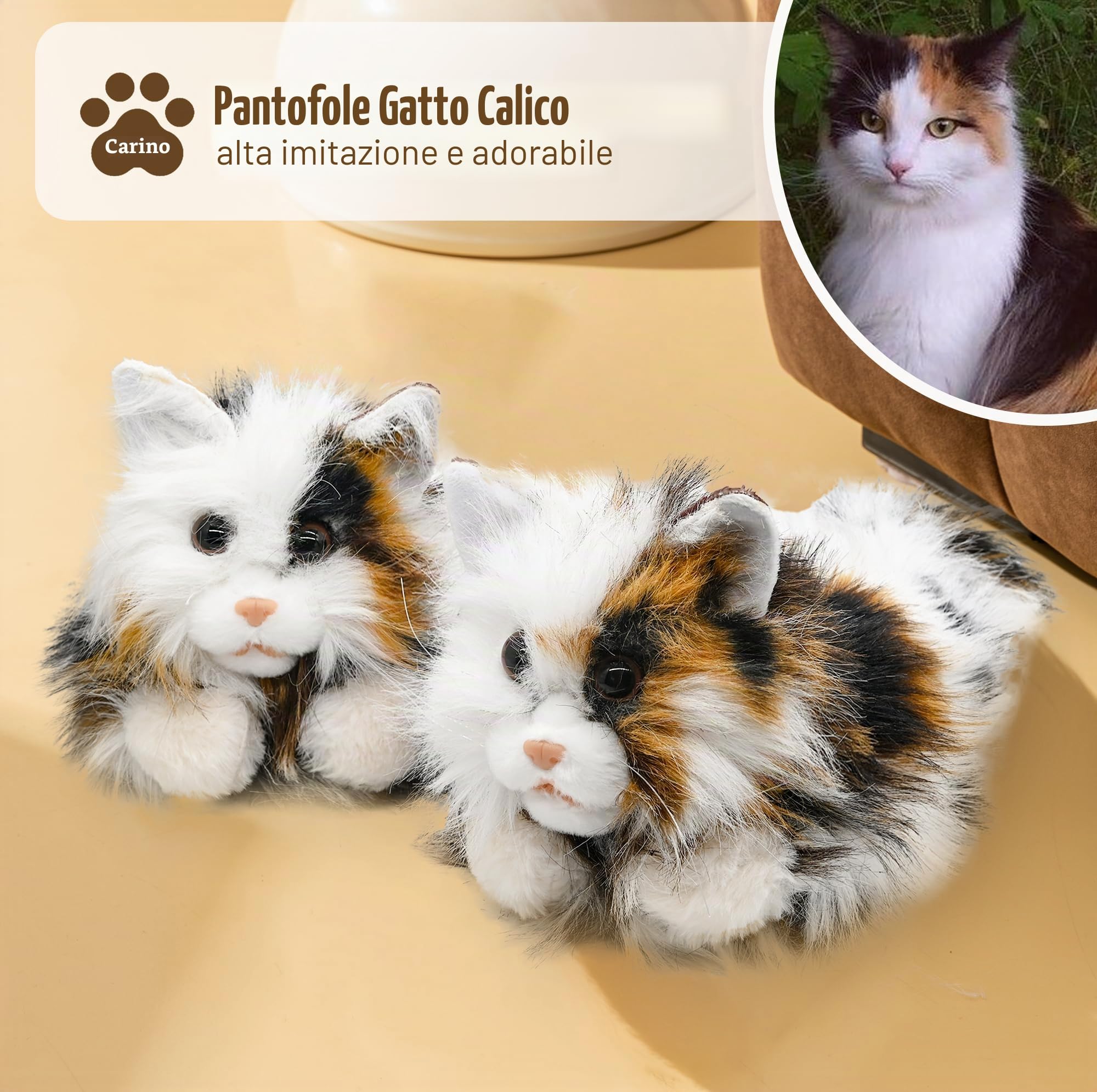 Bella Animale Pantofole Donna con Gatto Design