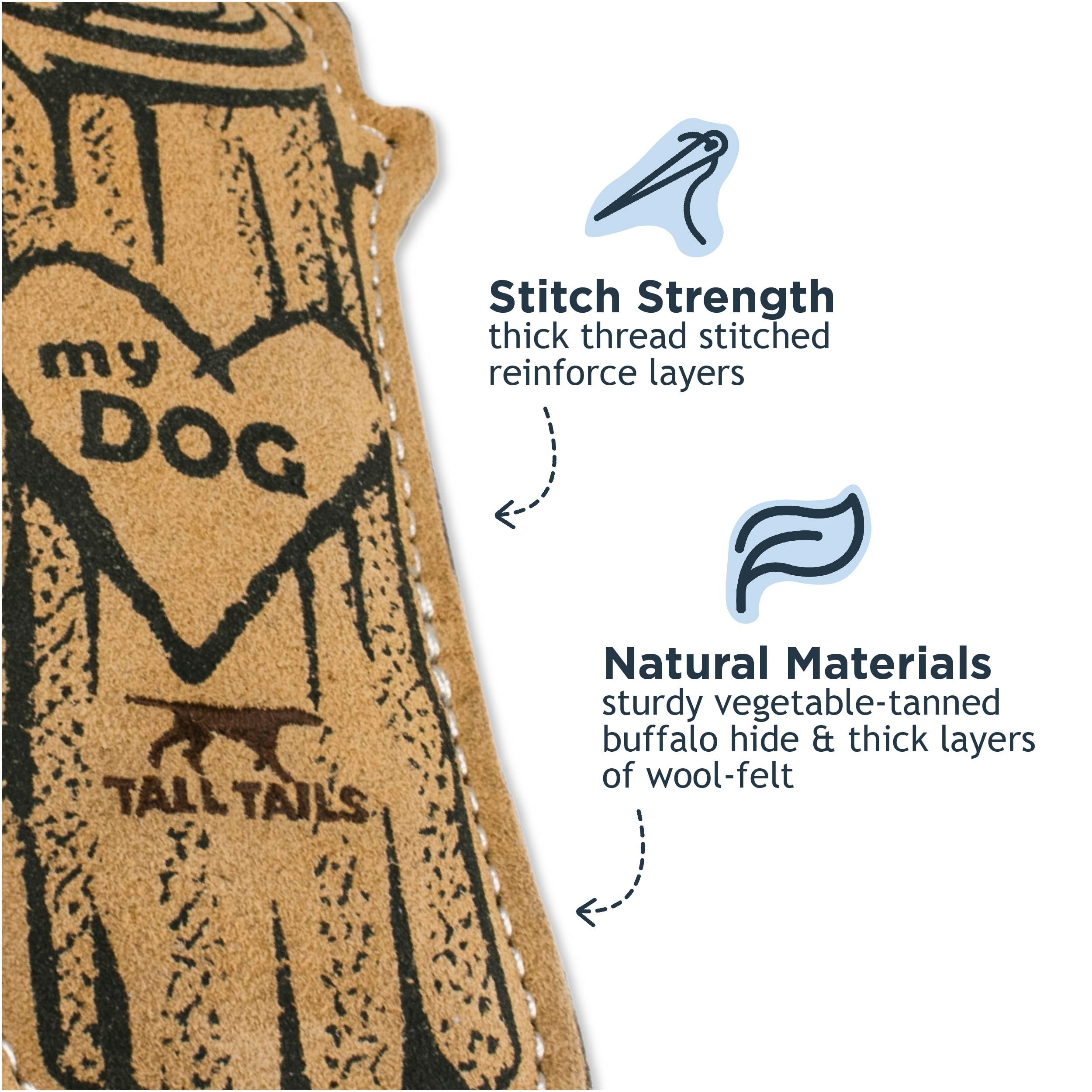 Pet Supplies : Tall Tails Dog Natural Leather Love My Dog Tree Log