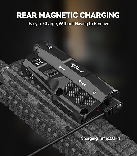 Miniatura 5 de VOTATU MDL-IG - Linterna táctica láser de 3000 lúmenes para rifle, láser verdeluzinfrarrojos, interruptor de almohadilla de presión integrado,