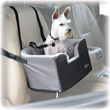 K&H Pet Products Hangin Bucket Booster Toy Breed Dog Car Seat Gray 16 X 14.5 Inches