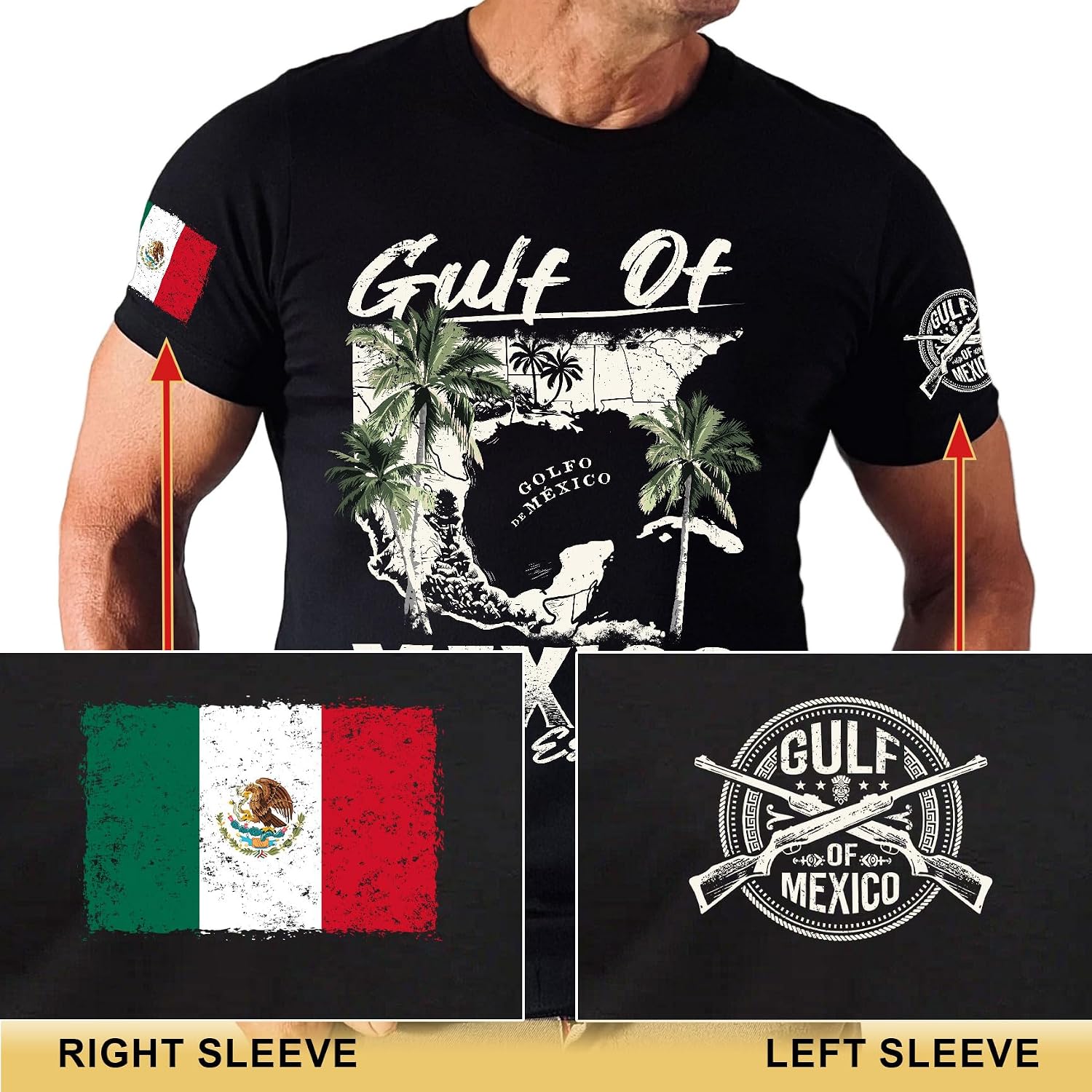 Gulf of Mexico T Shirt, Mexico Shirts, Political Tshirts, Vintage Patriotic Shirts