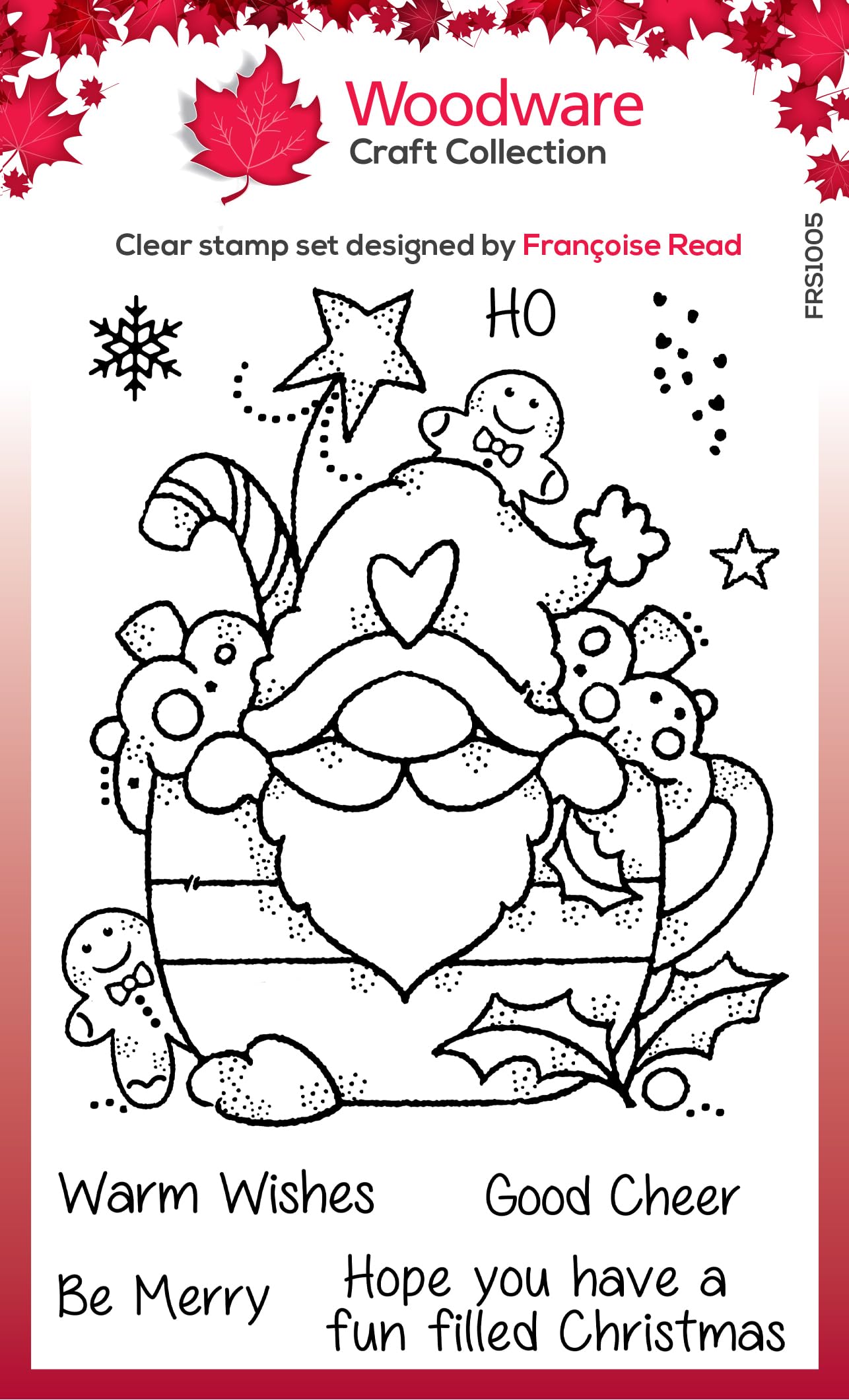 Woodware Clear Stamp Set-Gnome Christmas Cup, 6 In X 4 In