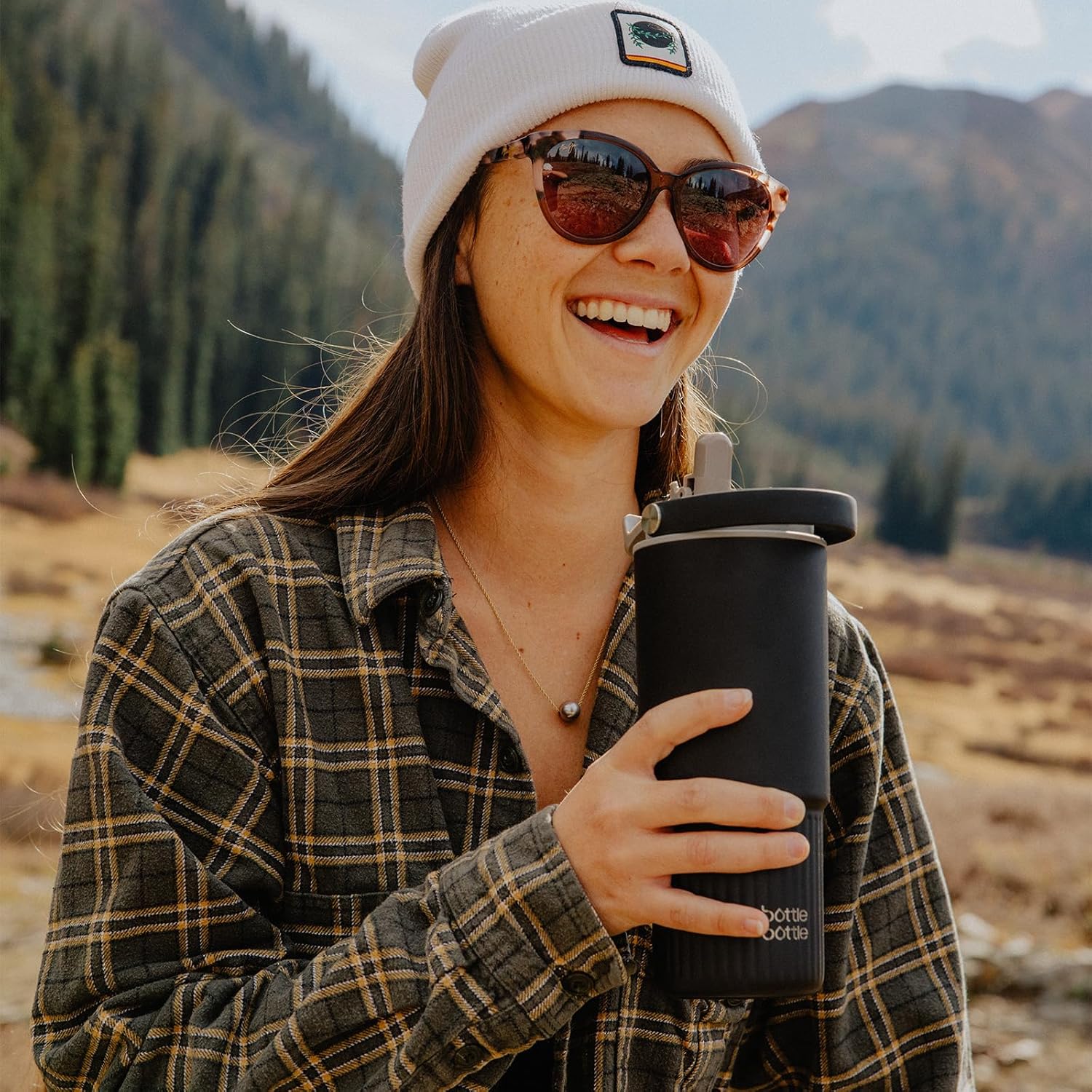 BOTTLE BOTTLE Insulated Water Bottle with Straw and Handle Stainless Steel Water Bottles for Car Sports Home Office and School 26oz Leak Proof - Image 2