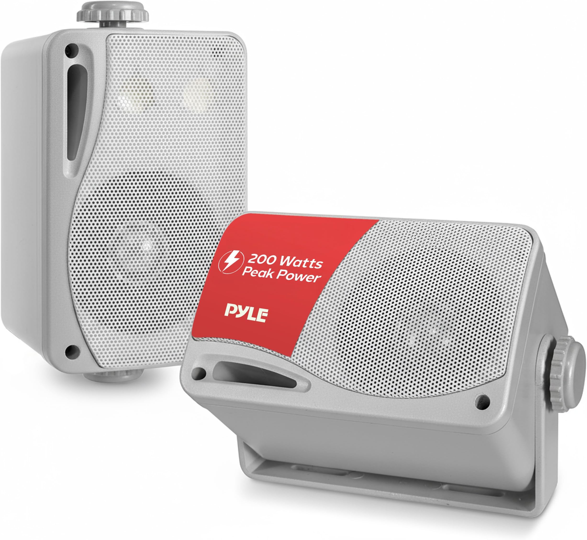 Pile 3.5" 200W 3-Way Weather Proof Mini Box Speaker System PLMR24S (Silver Color)
