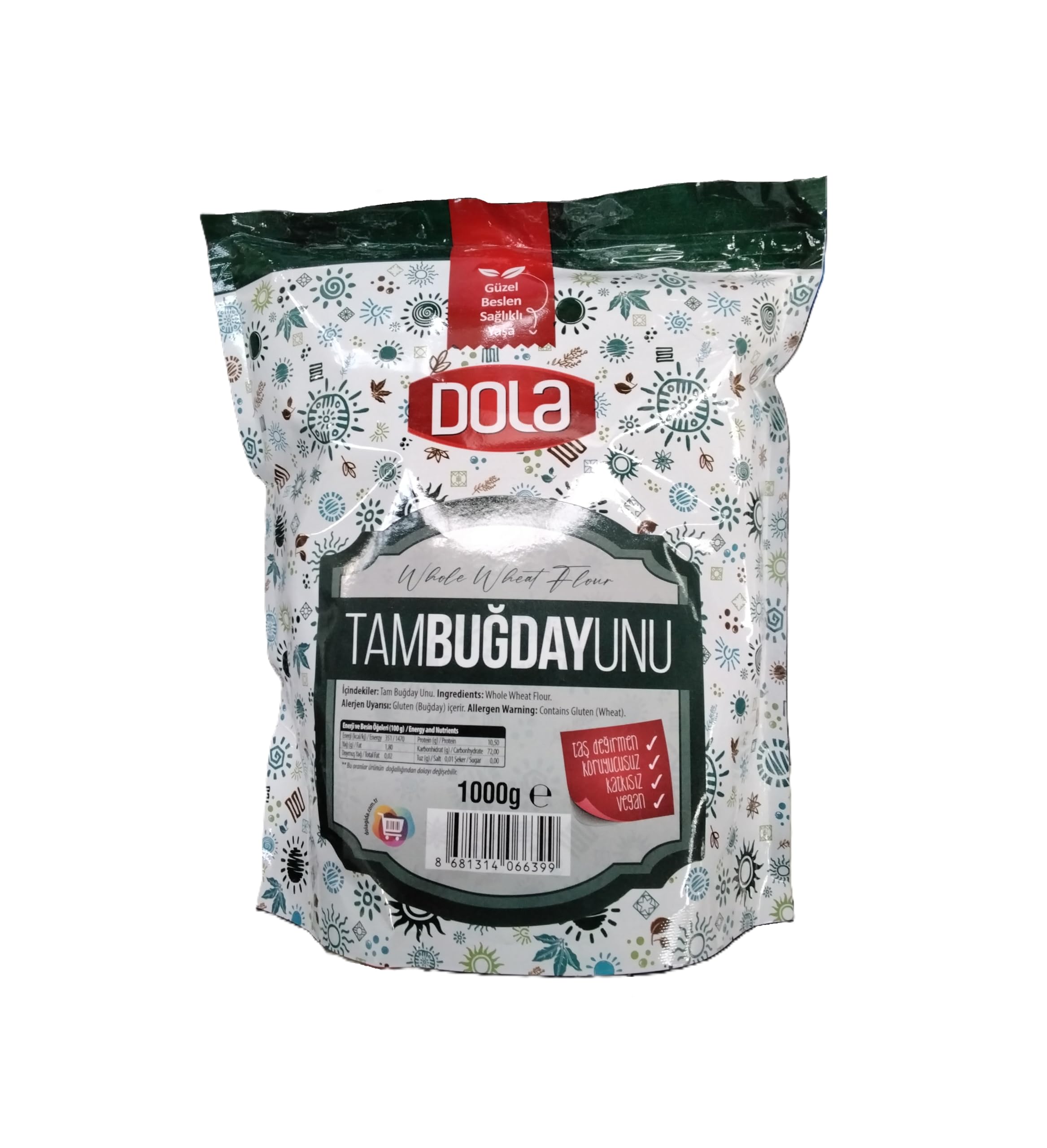 Dola Natural Tam Buğday Unu 1000 Gr.