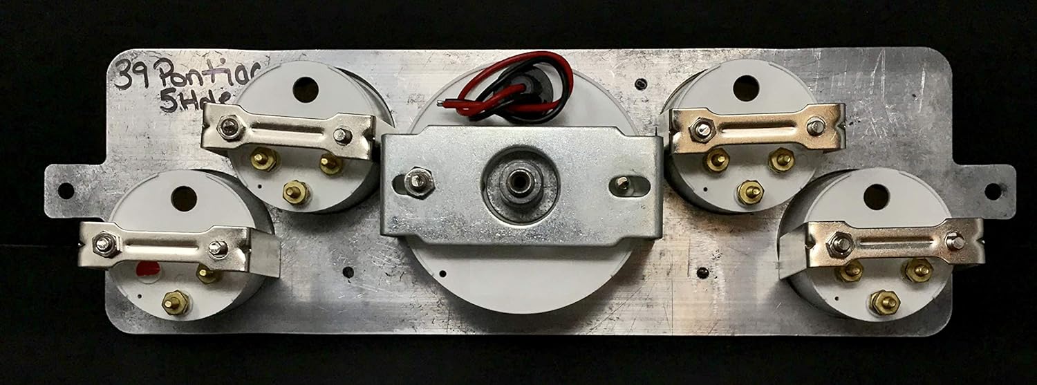 1939 Pontiac 5 Gauge Dash Cluster Panel Set Mechanical Gold