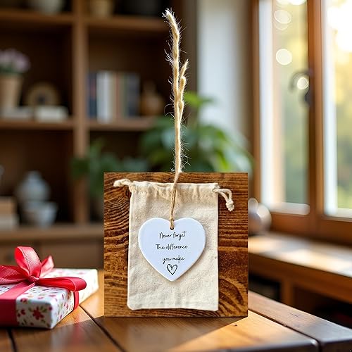 Miniatura 7 de Placa + bolsa, regalo de agradecimiento para amigos, placa de corazón colgante de acrílico, regalo de decoración de agradecimiento para mamá,