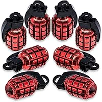 Vista 31 de 6 tapas de vástago de válvula de neumático, tapas de válvula de neumático de acero inoxidable para automóviles, camiones, SUV, motocicletas, Verde