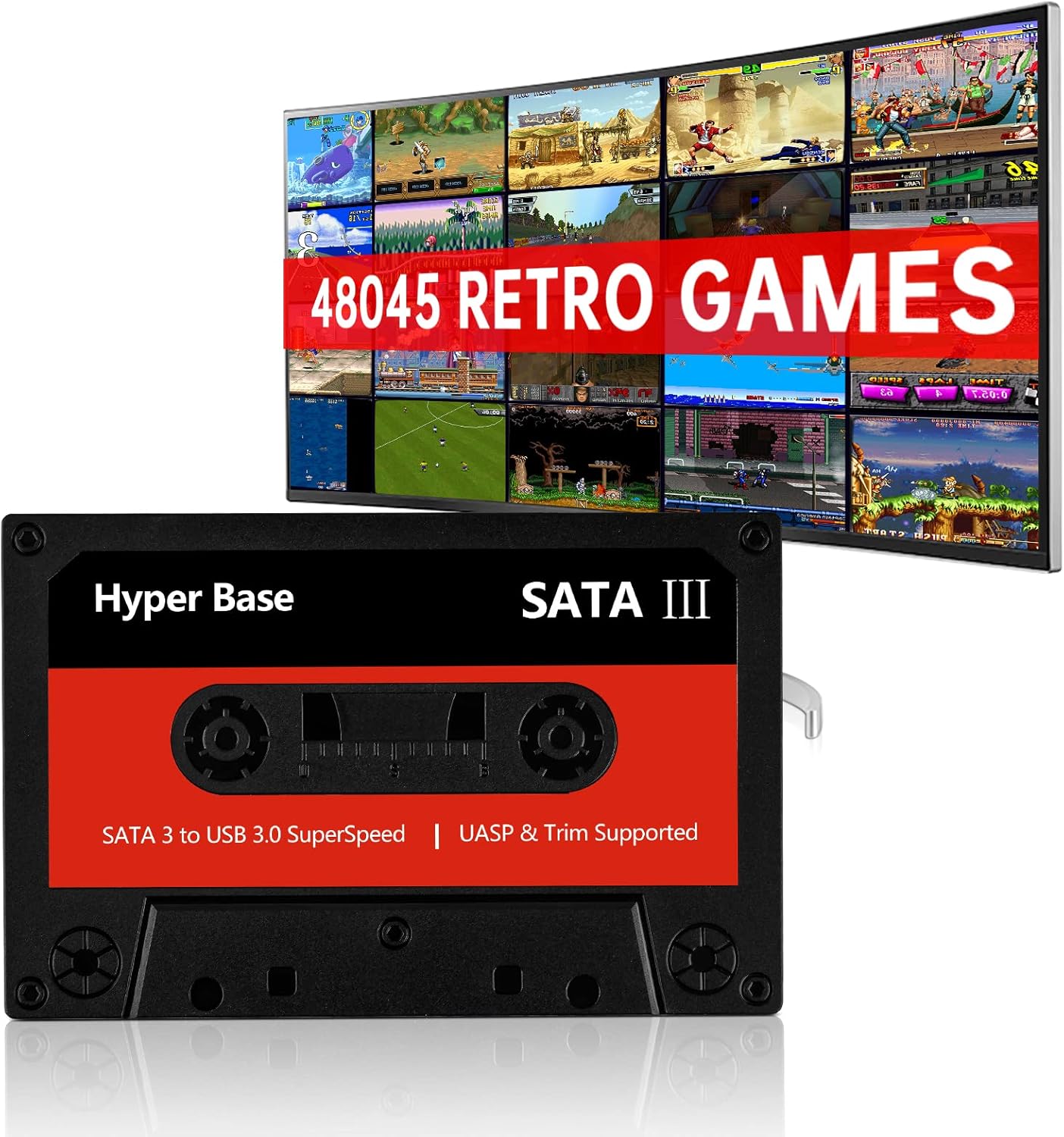 External Hard Drive Builtin 48,045 Games, 500G Game Hard Drive Retro