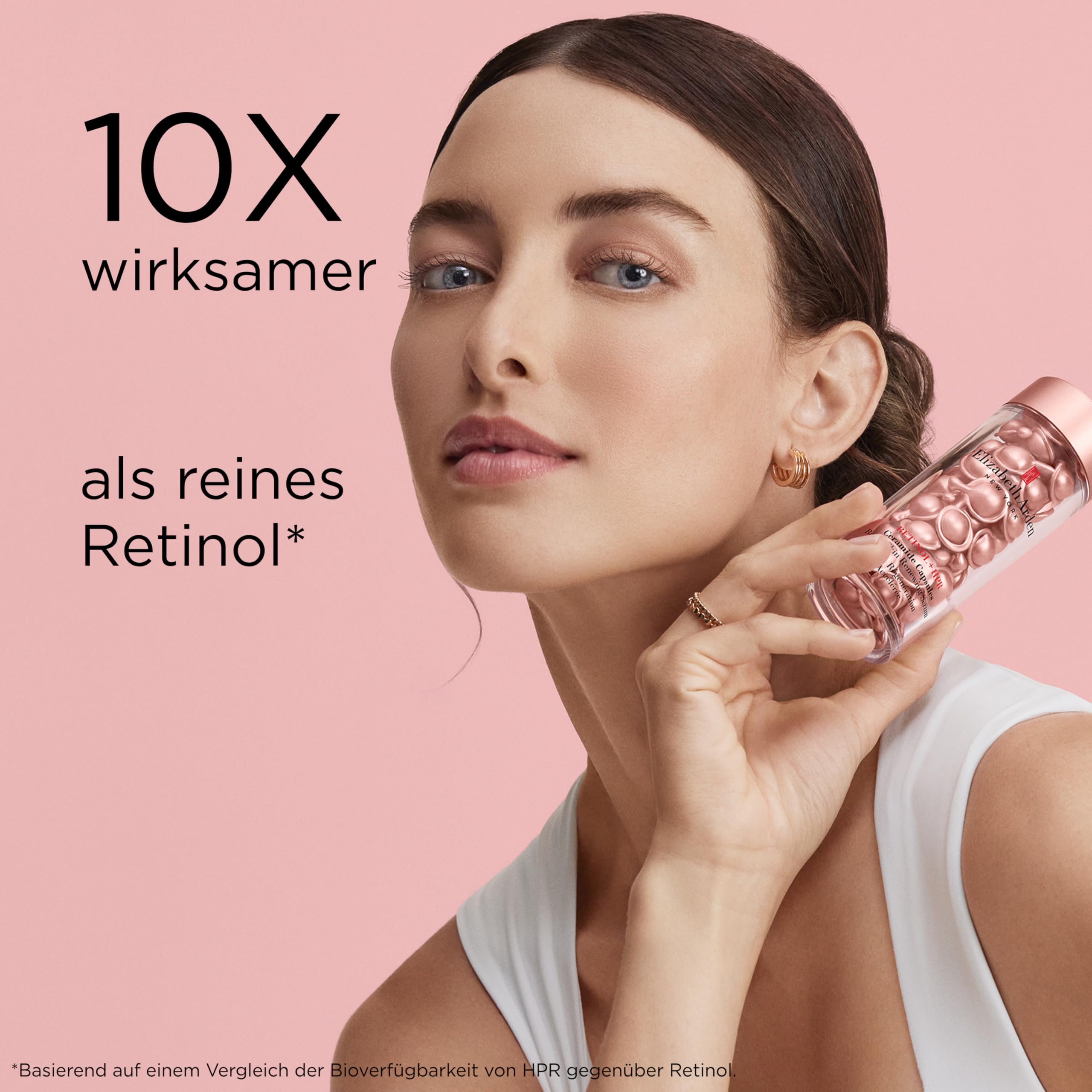 Elizabeth Arden Retinol + HPR Ceramide Kapseln Gesichtsserum 90 Kapseln | Anti-Aging-Gesichtsserum mit Retinol und Ceramiden, unterstützt ein glatteres Hautbild und verbessert die Hautfestigkeit.