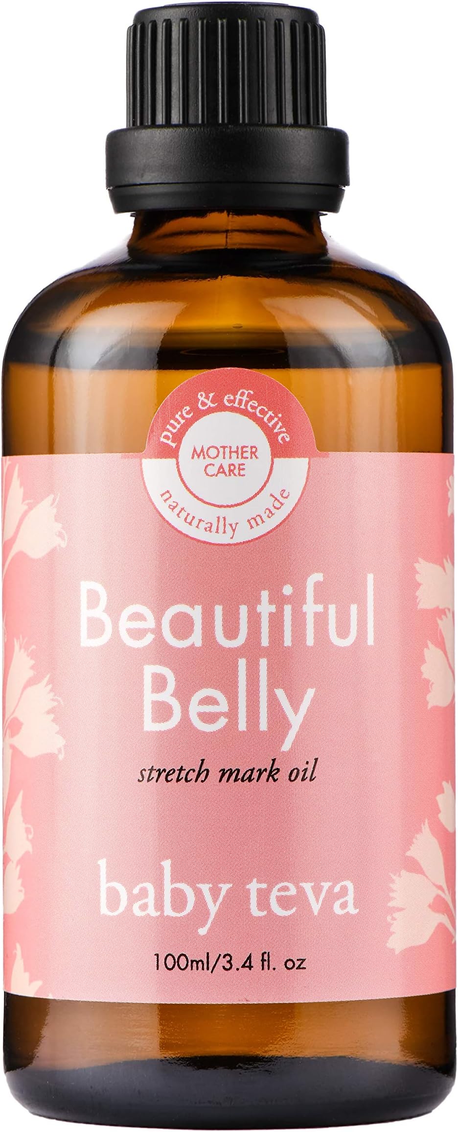 Stretch Mark & Belly Itch Massage Oil | Natural Skincare Essential Oil Blend, by Baby Teva