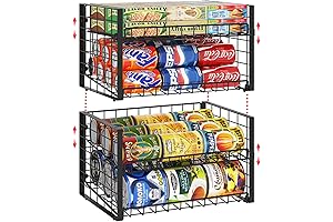JKsmart Can Storage Organizer for Pantry 9" H, Stackable Can Organizer
