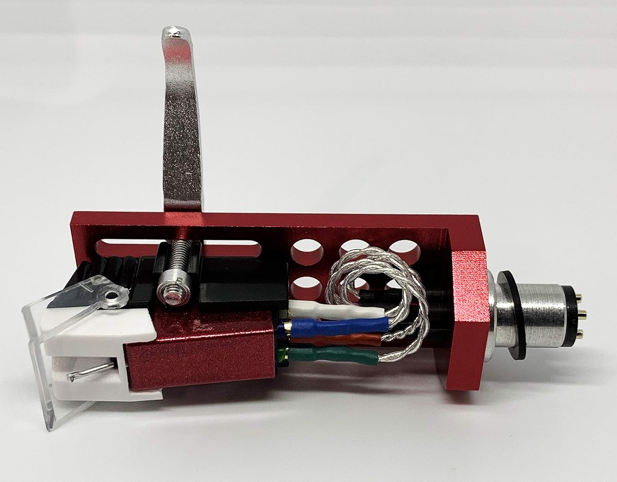 Cartucho y lápiz óptico, aguja cónica y cabezal rojo con pernos de montaje para Numark TT1625, TT1520, TT100, TT, TT1, TT2, Limit DJ2500B,TT500, TT200, TT1700, TTi, TTX1, TTX, TT1600, TT1910