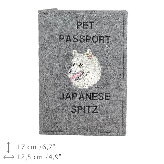 Foto 7 de 7 de Art-Dog Funda para Pasaporte para Perros - Funda de Fieltro Hecha a Mano con Patrón Bordado