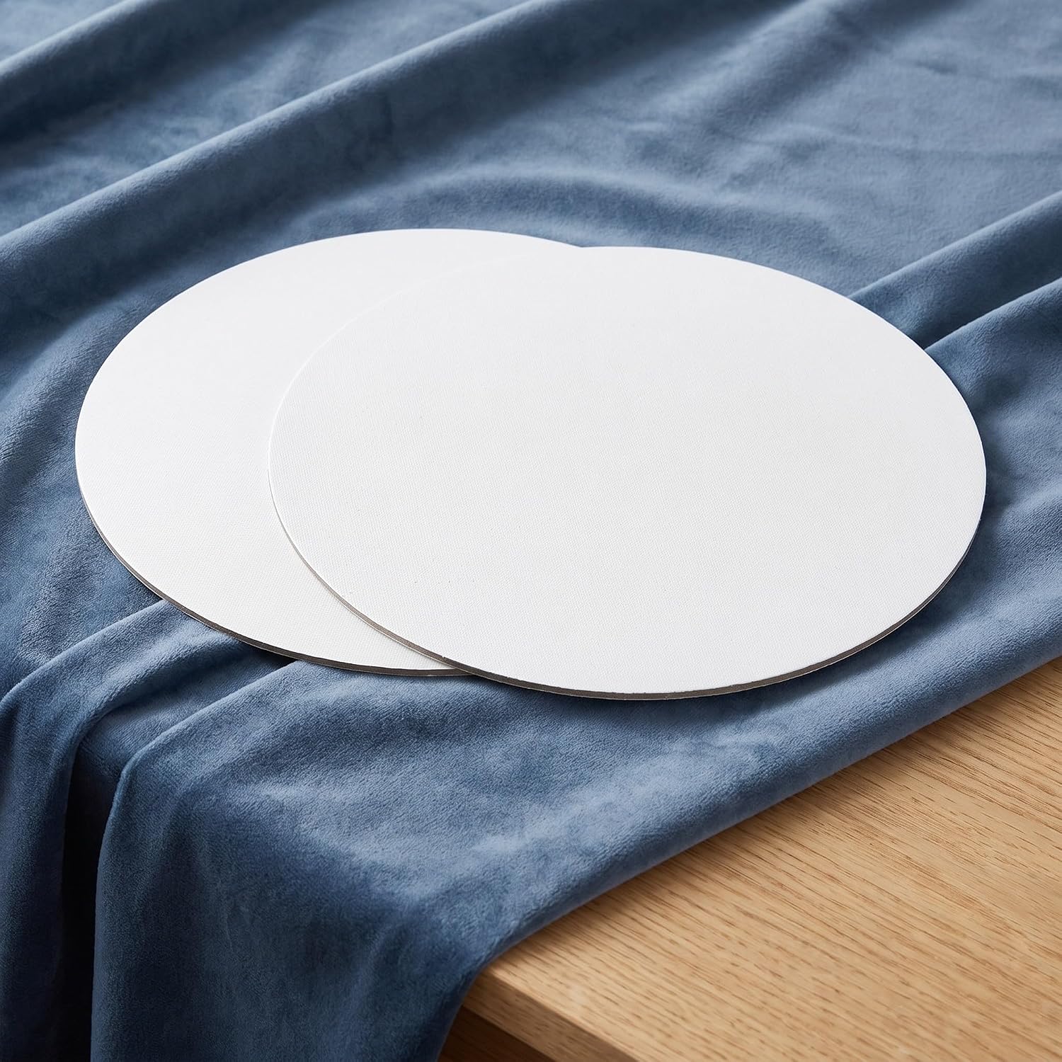 8pcs Round Canvas Boards for Beginners, White Blank Panels