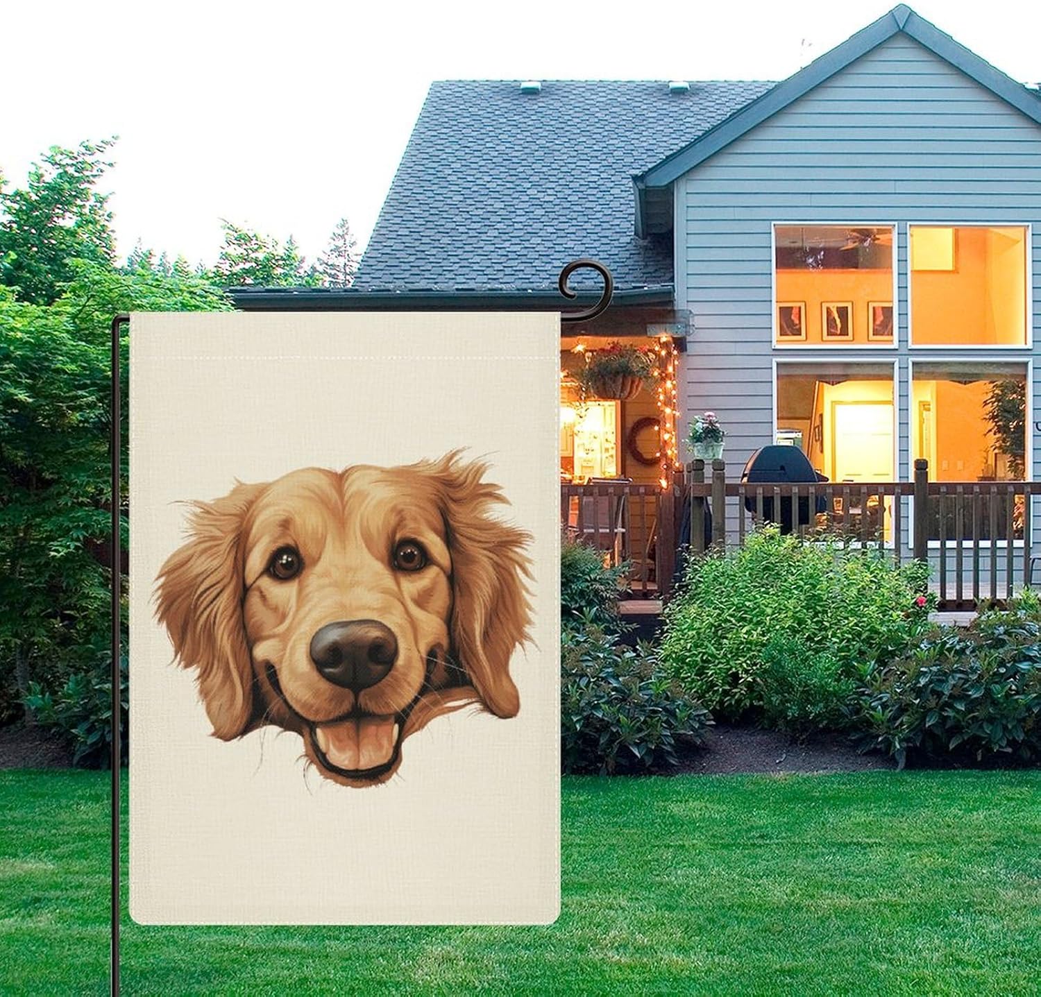 Garden Flag Golden Retriever Decorative Flag Pet Dog Yard Flag Vertical Double Side Banner Decor for Yard Home Door Outdoor Gate Lawn 28x40 Inch